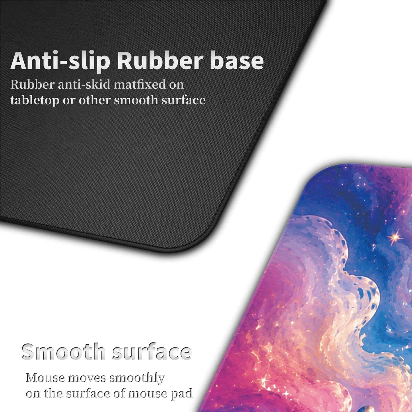 Cosmic Crystal Lotus Large Mouse Pad, 31.5 x 11.8 in Extended Desk Mat