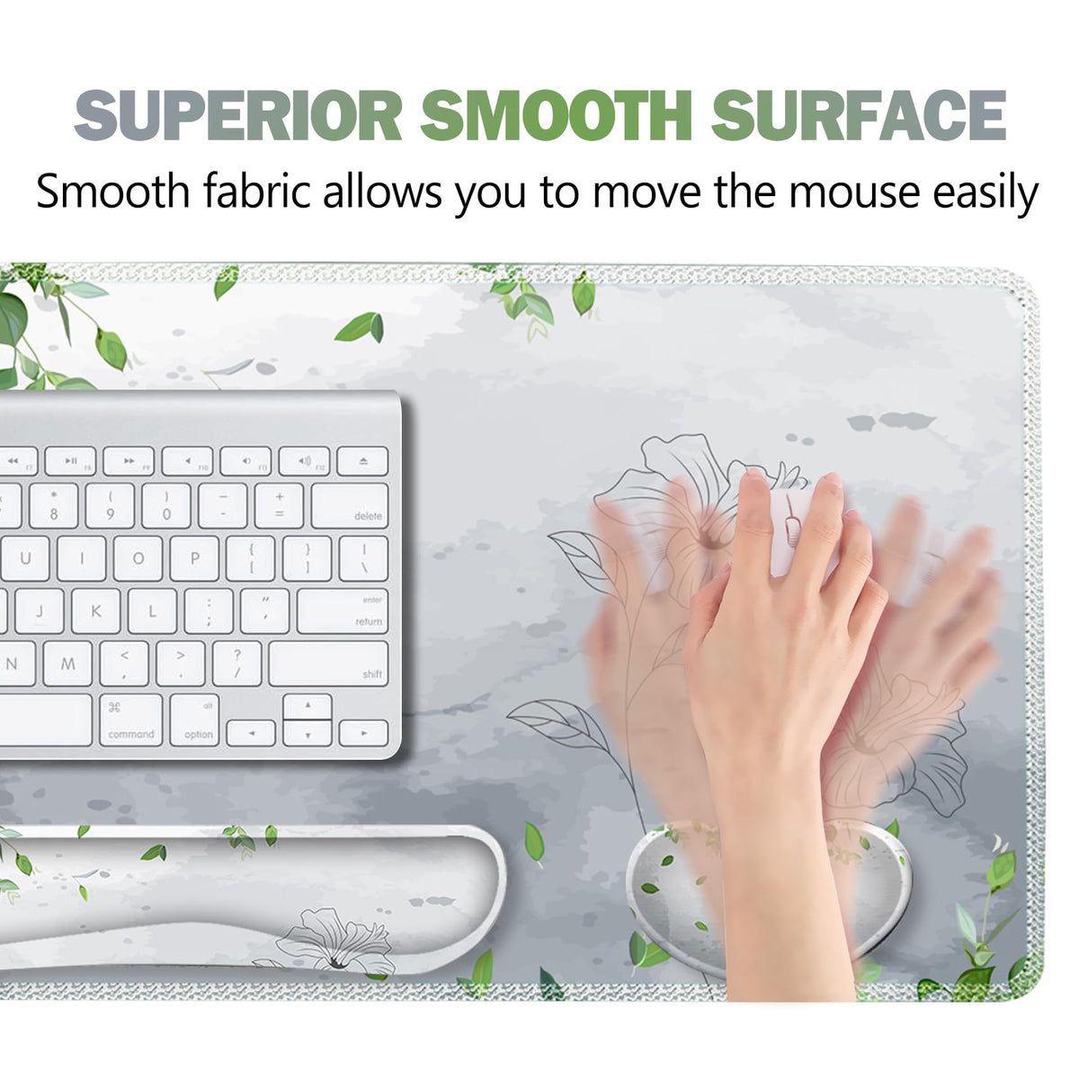 ARTSO Gaming Mouse Pad Wrist Support Set, XXL Large Desk Mat Mousepad + Keyboard Wrist Support+