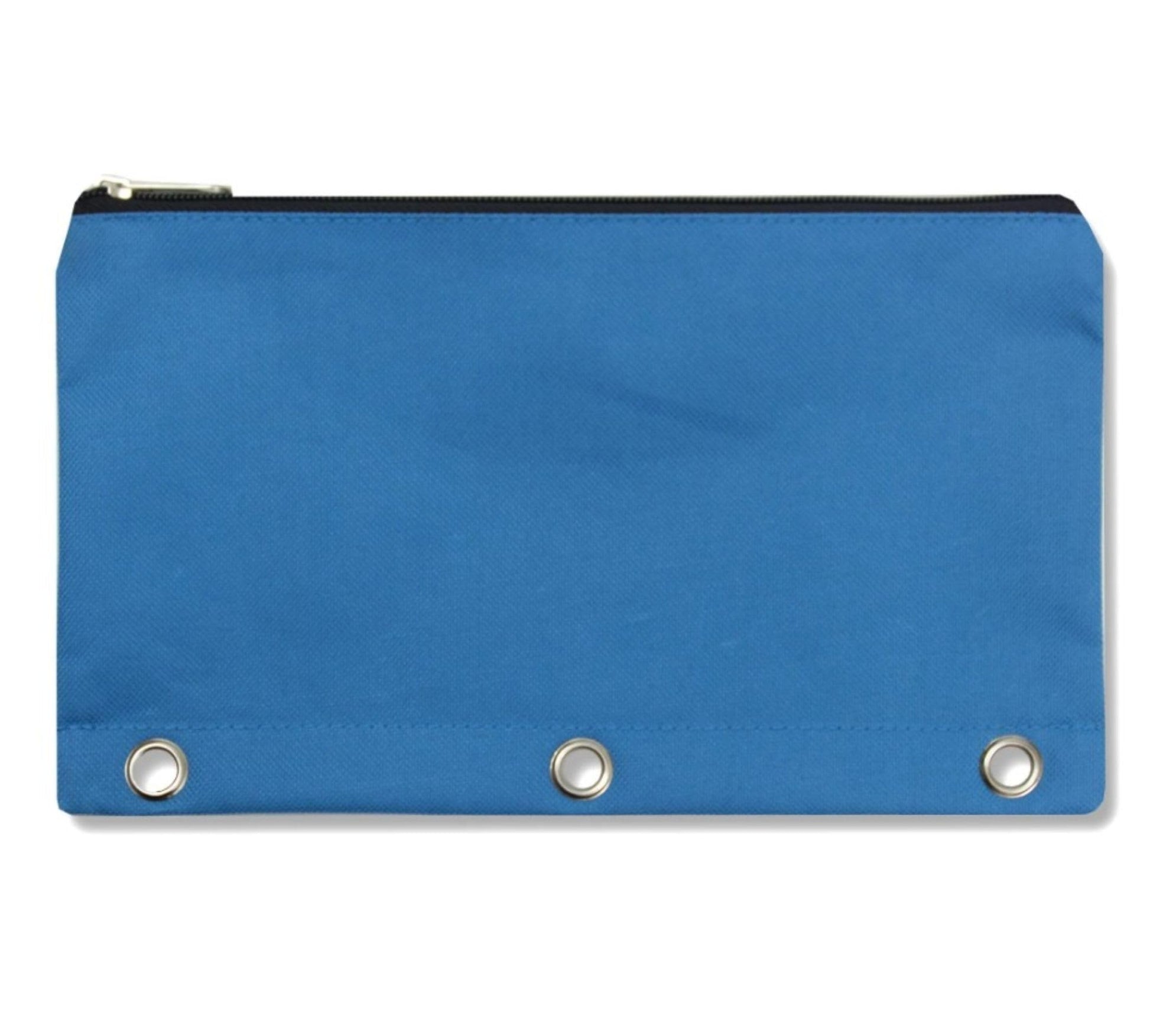 Trail maker 100 Pack 10.25 Inch Solid Color Zippered 3-Ring Binder Pencil Cases for Pens, Pencils