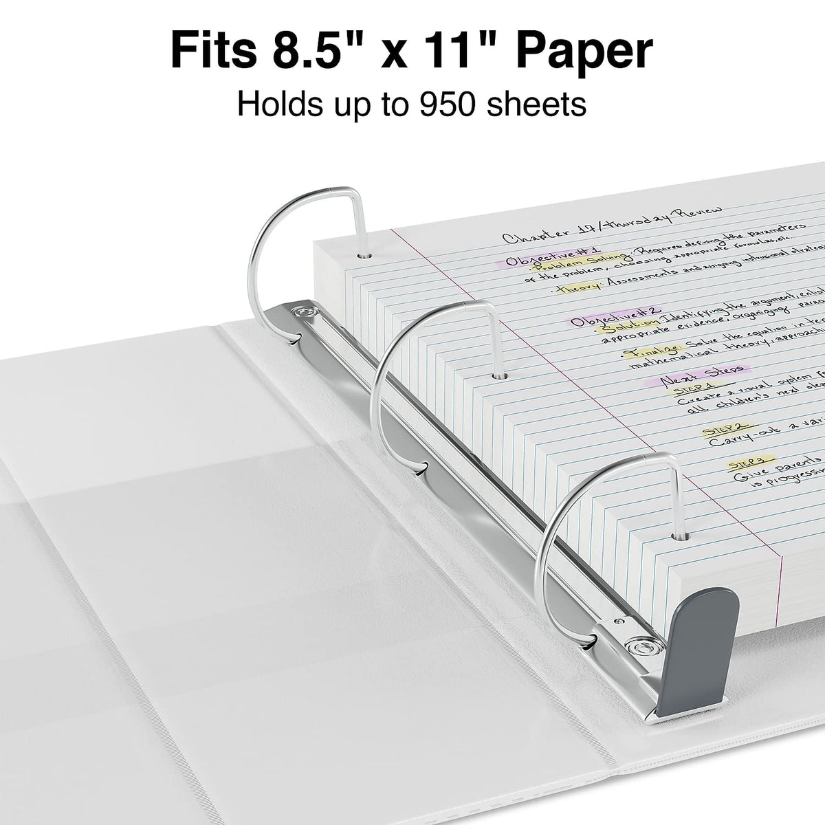 Staples Heavy-Duty 5-Inch 3-Ring View Binder, Extra-Large D-Rings
