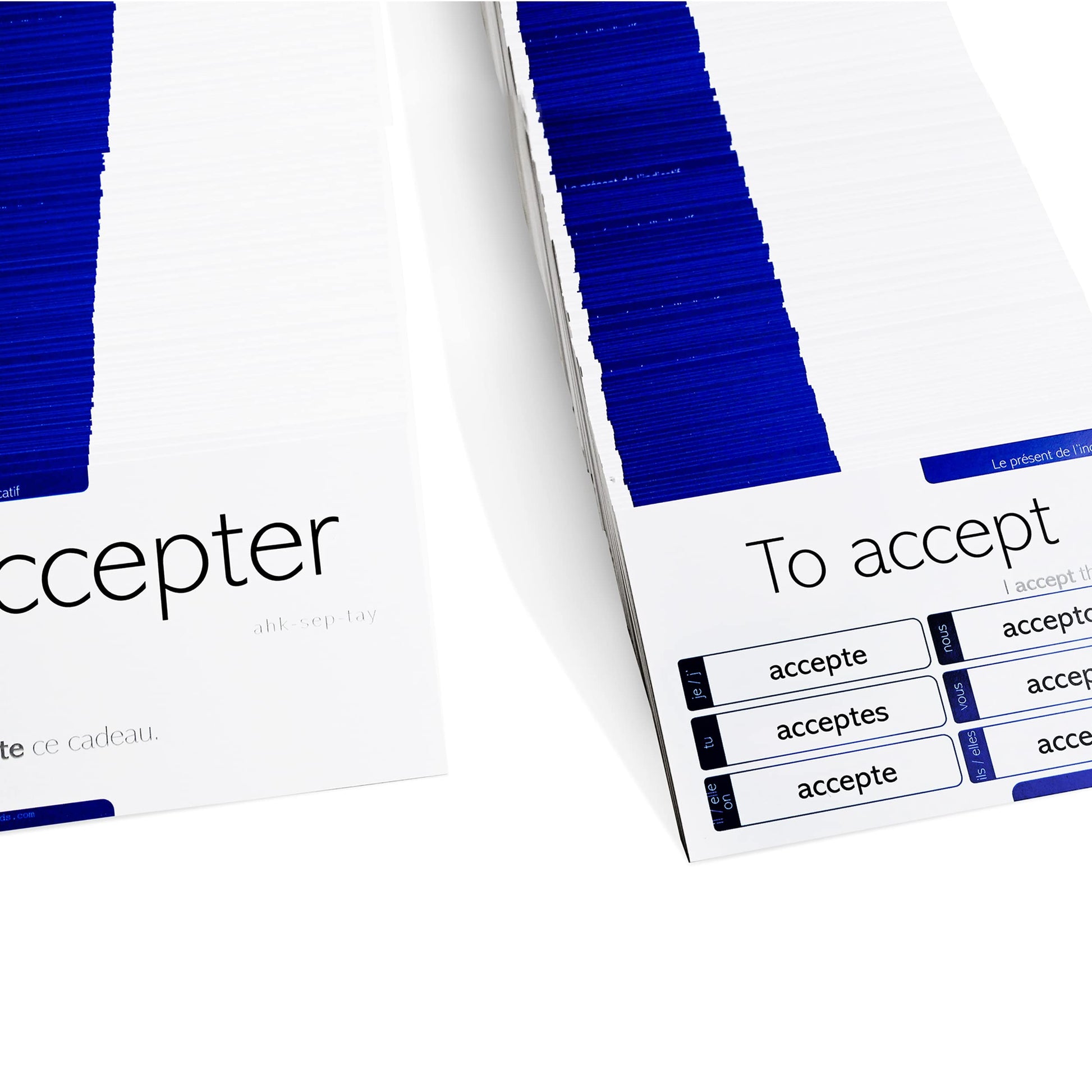 200 French Verb Conjugation Present Tense Flash Cards - Full Examples in Both French and English