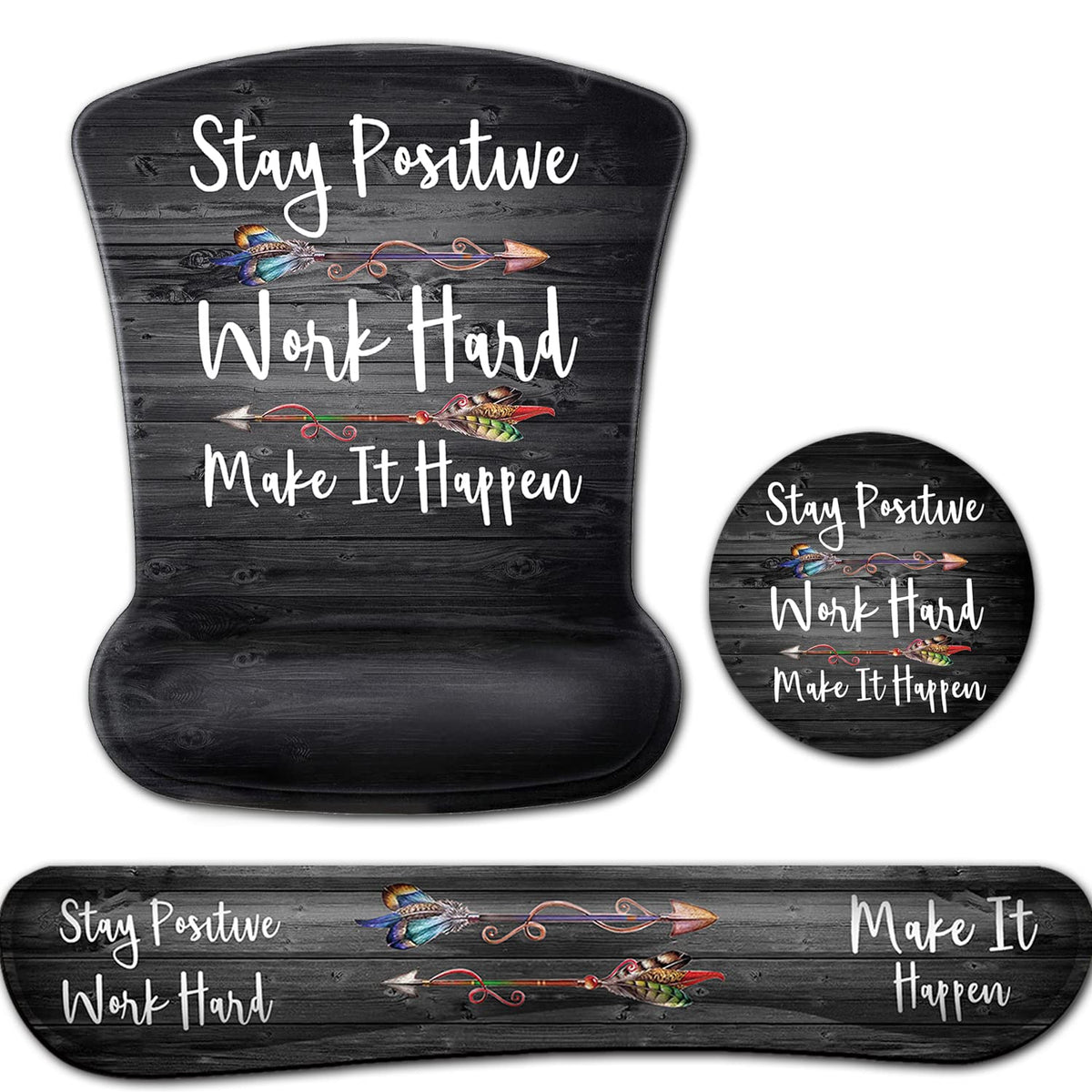 Ergonomic Mouse Pad with Gel Wrist Rest Support,Non-Slip PU Base for Computer Laptop Home Office