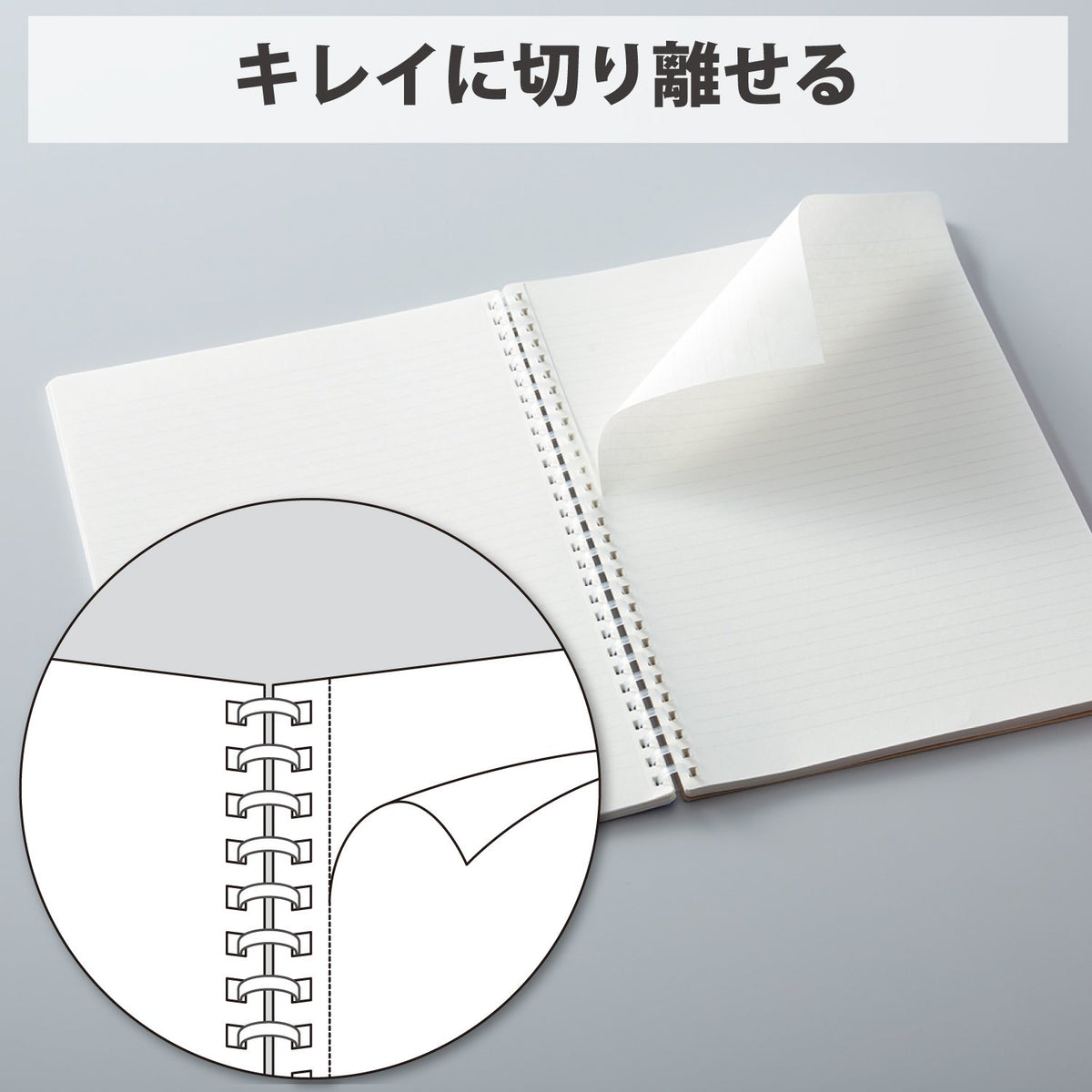 KOKUYO Spiral Lined Notebook, 8.3'' x 5.8'' Business Journal A5 Soft Ring Notebooks with 7 mm