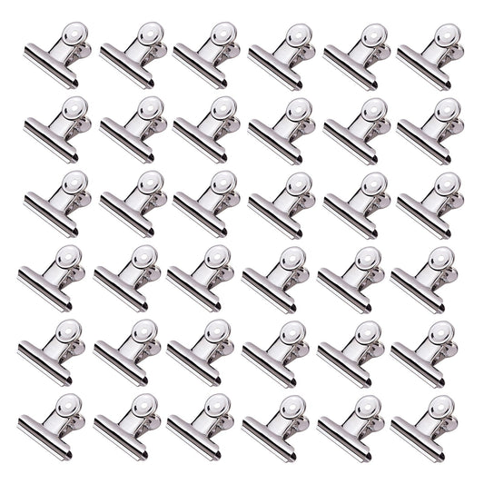 Extra Large Bulldog Clips, 36 Pack, 3 Inch, Silver, 75 mm, Food Clip, Chip Clip, Binder Clips, Fold