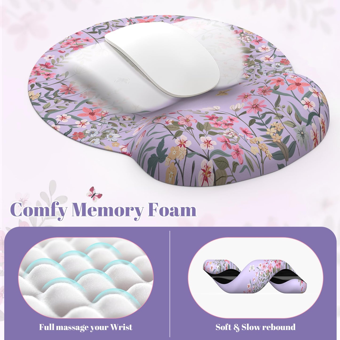 iLeadon XXL Mouse Pad with Wrist Rest, Ultra Smooth Gaming Mousepad