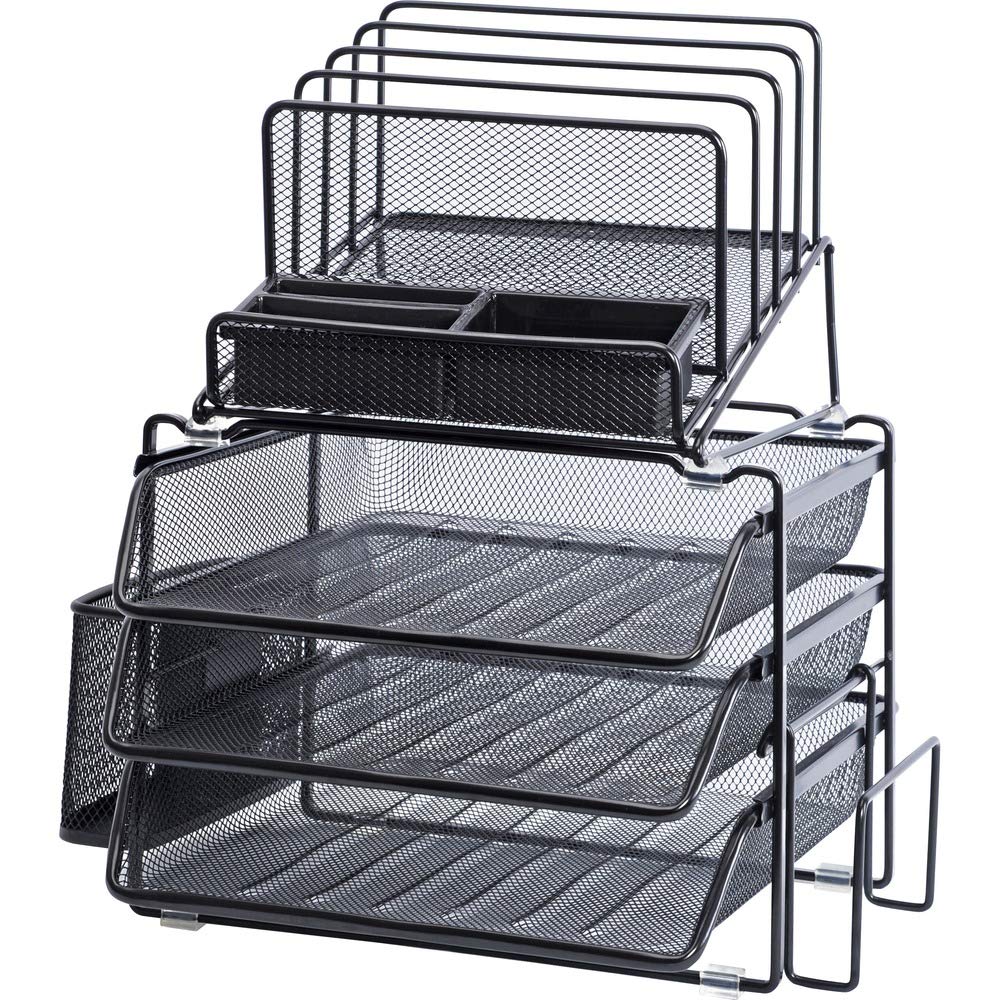 Lorell Divided 4-Tier Desktop Organizer