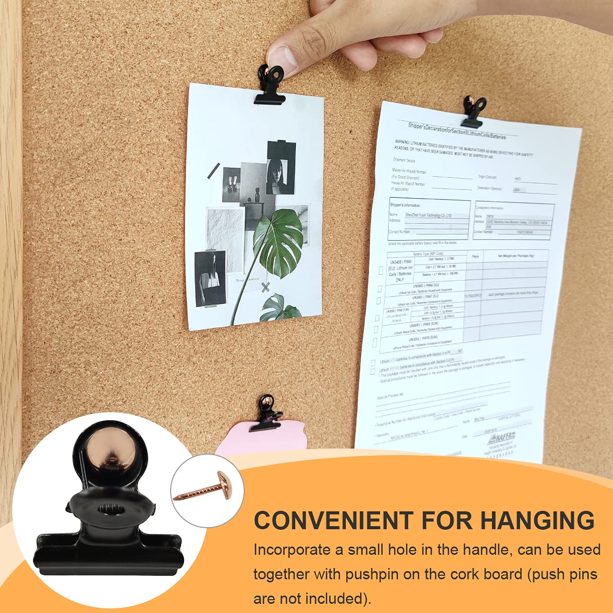 Coideal Black Small Bulldog Clips - 30 Pack Mini Metal Hinge Clips Tiny Binder Paper Clamps for