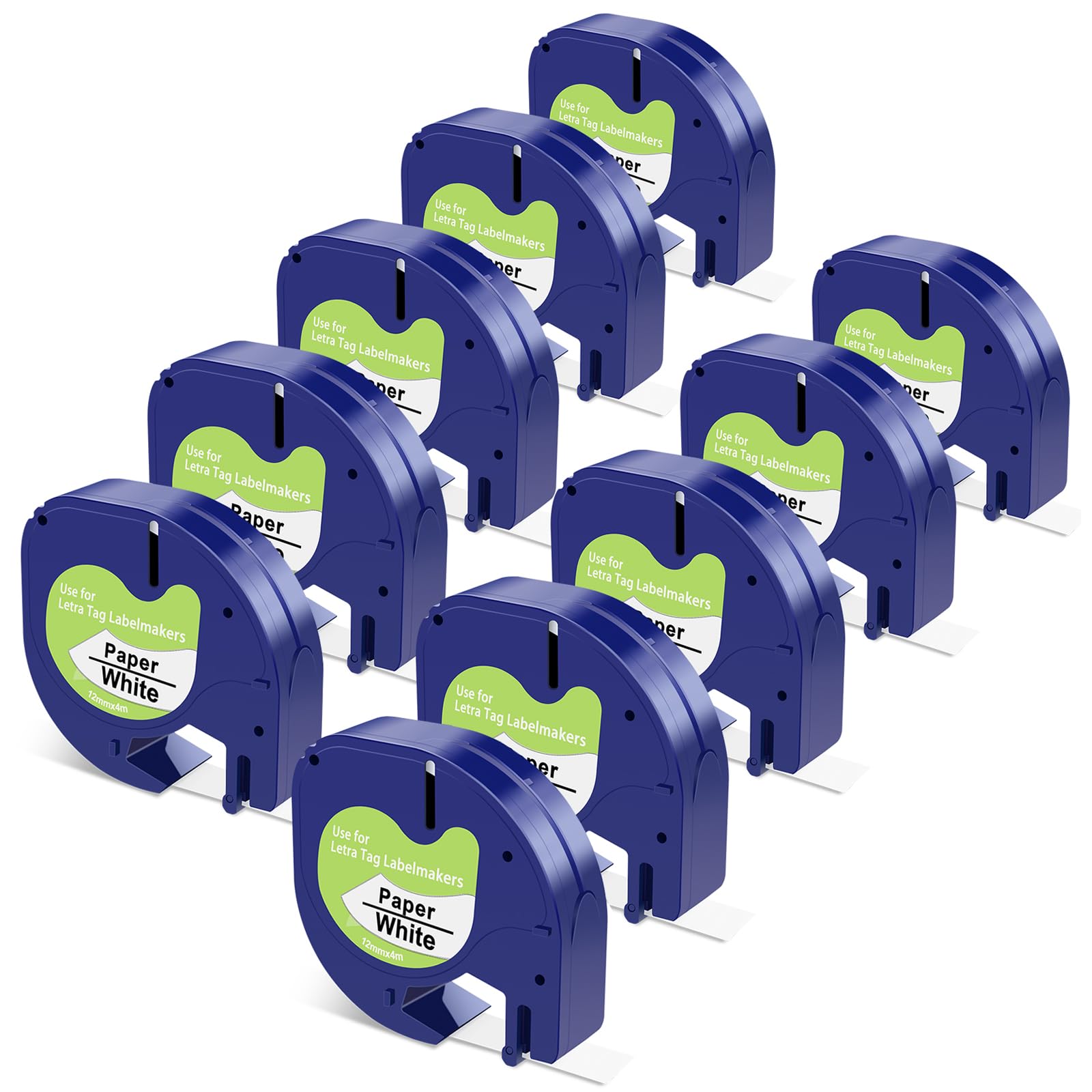 Compatible with Dymo LetraTag Refills 91330 White Paper 10-Pack