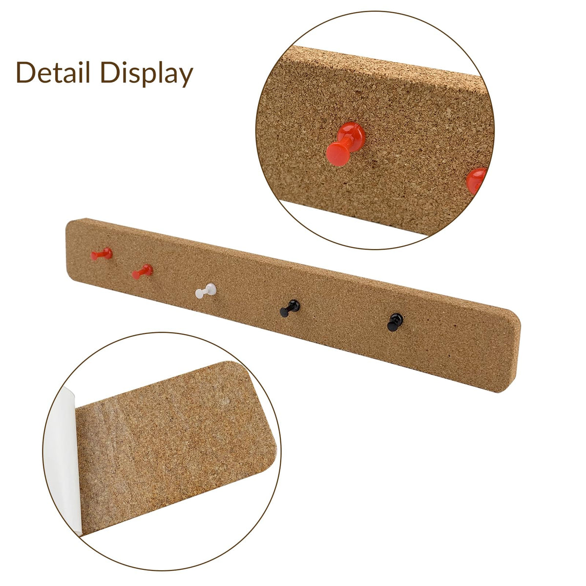 2 Pcs Felt Pin Bulletin Cork Board Bar Strips 15 x 2-1/2 Inches for Office, School, Home Holiday