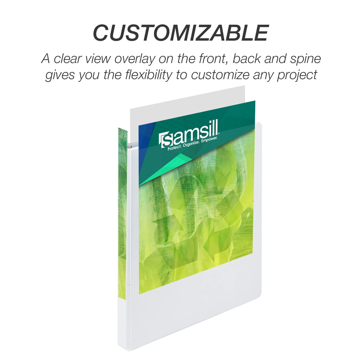 Samsill Plant-Based 0.5 Inch Durable Round Ring, View Binder, Eco-Friendly, USDA Certified