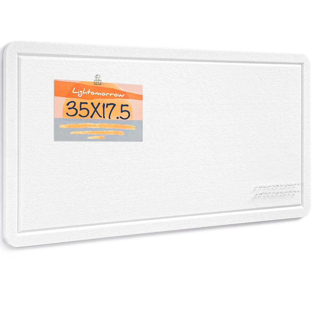 Bulletin Board, 35 x 17 1/2 inches Felt Board - Decorative Pin Board, Cork Board Alternative for