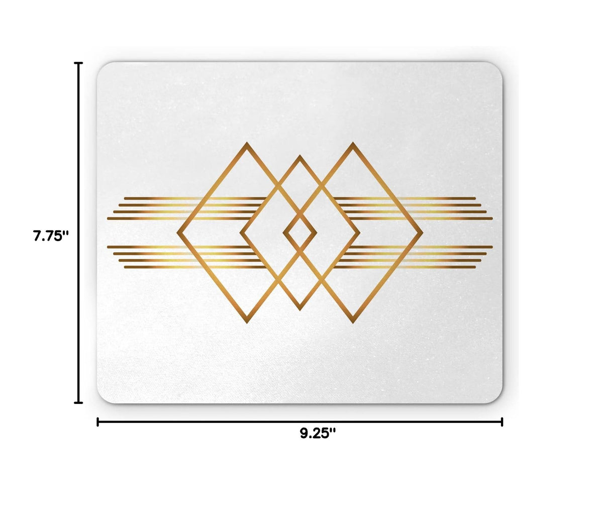 Ambesonne Art Deco Mouse Pad, Abstract Minimal Modern Diagonal Squares and Horizontal Stripes