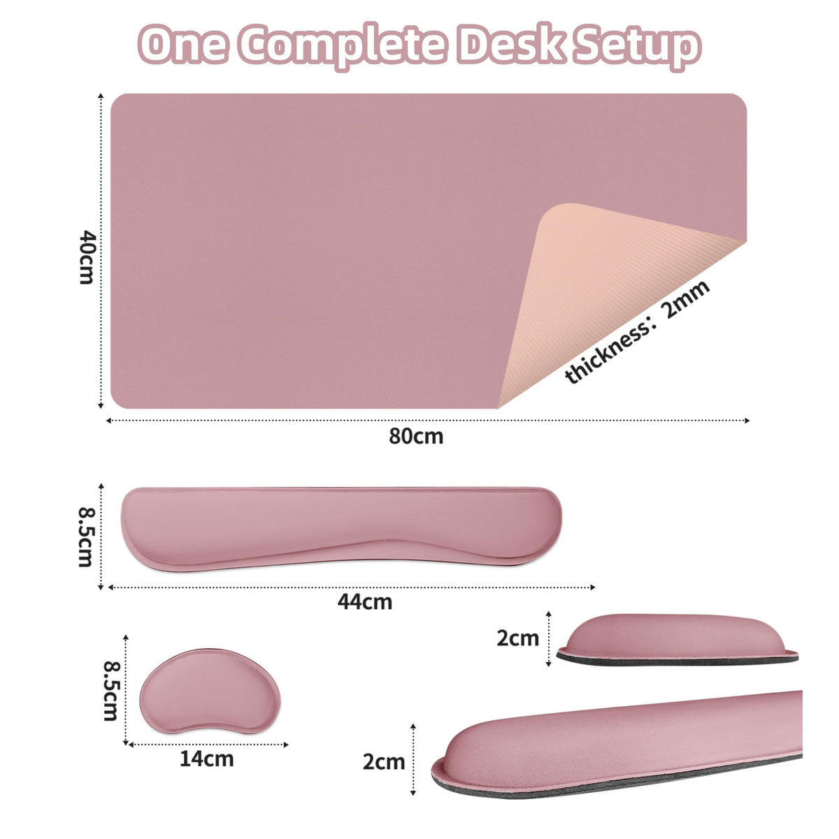 Meetcolor Mouse Pad and Keyboard Wrist Rest, 3-in-1 Keyboard and Mouse Pad