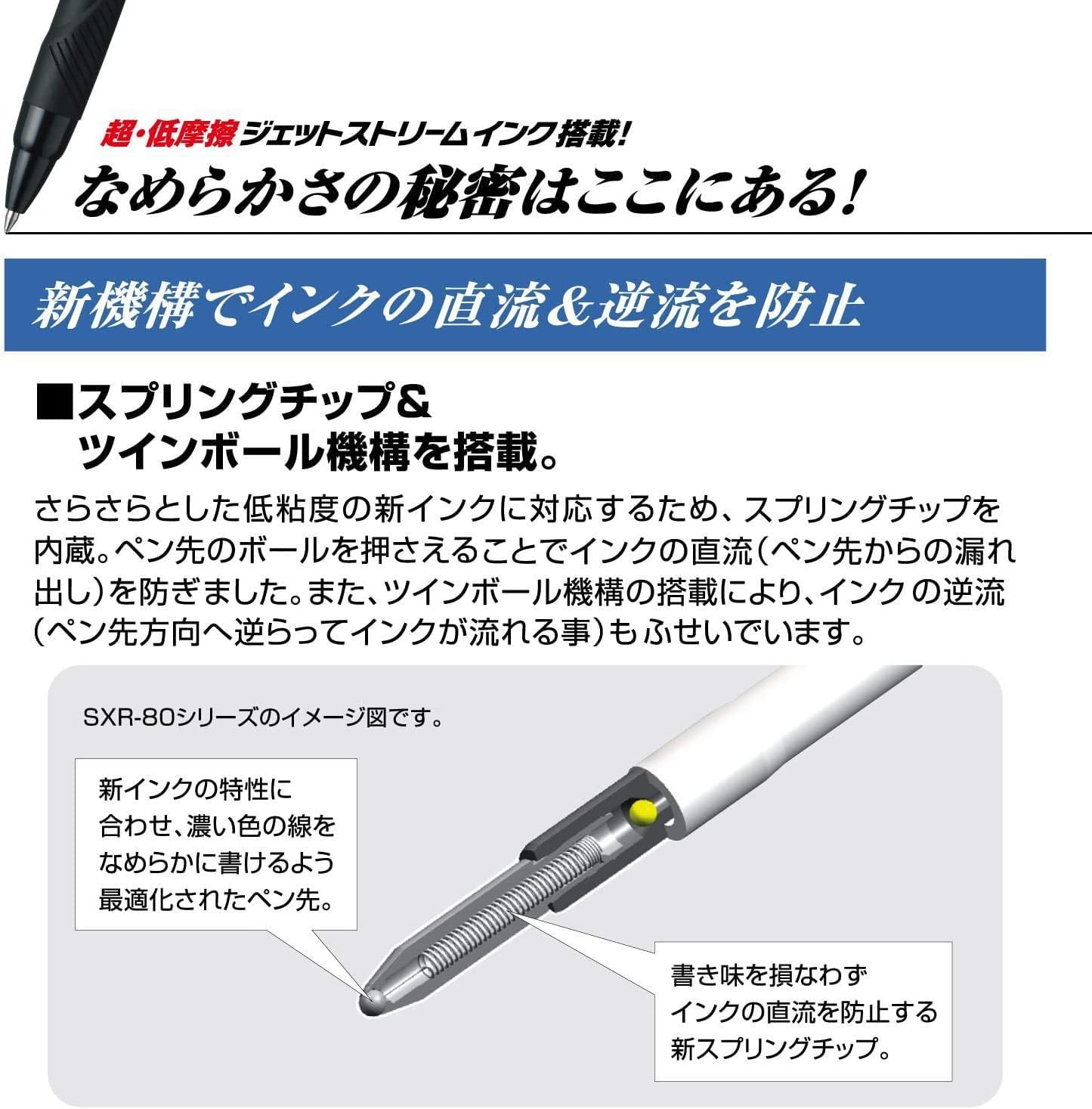 Uni Jetstream 4&1 Multifunction Ballpoint Pen MSXE5-1000, 0.5mm Oil-Based Inks