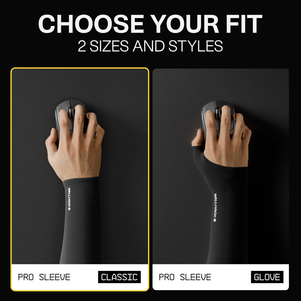 Wallhack Gaming Pro Sleeve | Low-Friction, High Comfort Performance | Improve comfort on cloth and