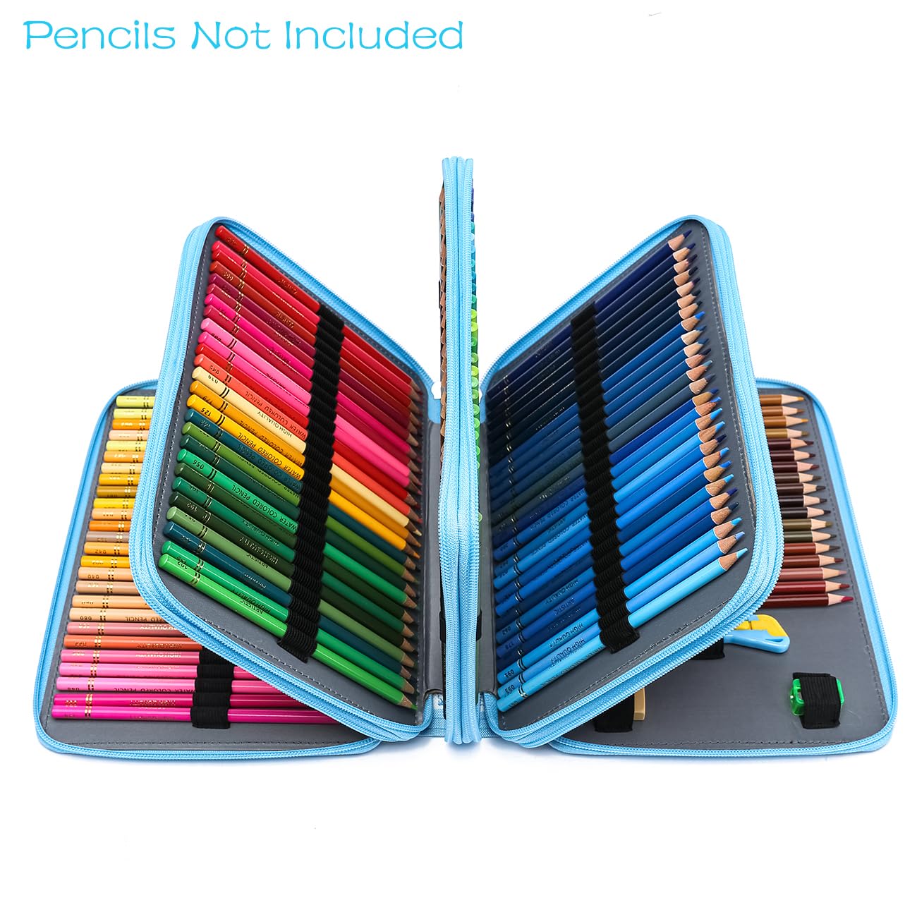 YOUNGCOL 200 Slots Colored Pencil Case - Deluxe Oxford Fabric Pencil Organizer Holder With Zipper