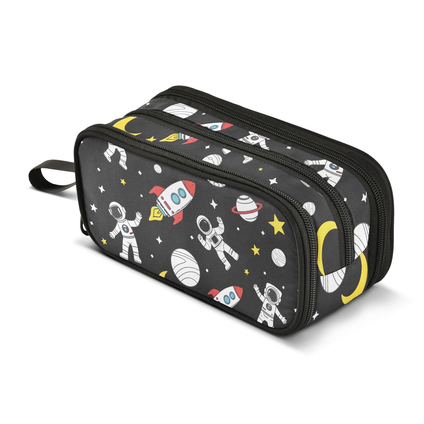 BOENLE Astronaut Rocket Planet Stars Pencil Case Box Boys Girls Large Pencil Pouch Zipper