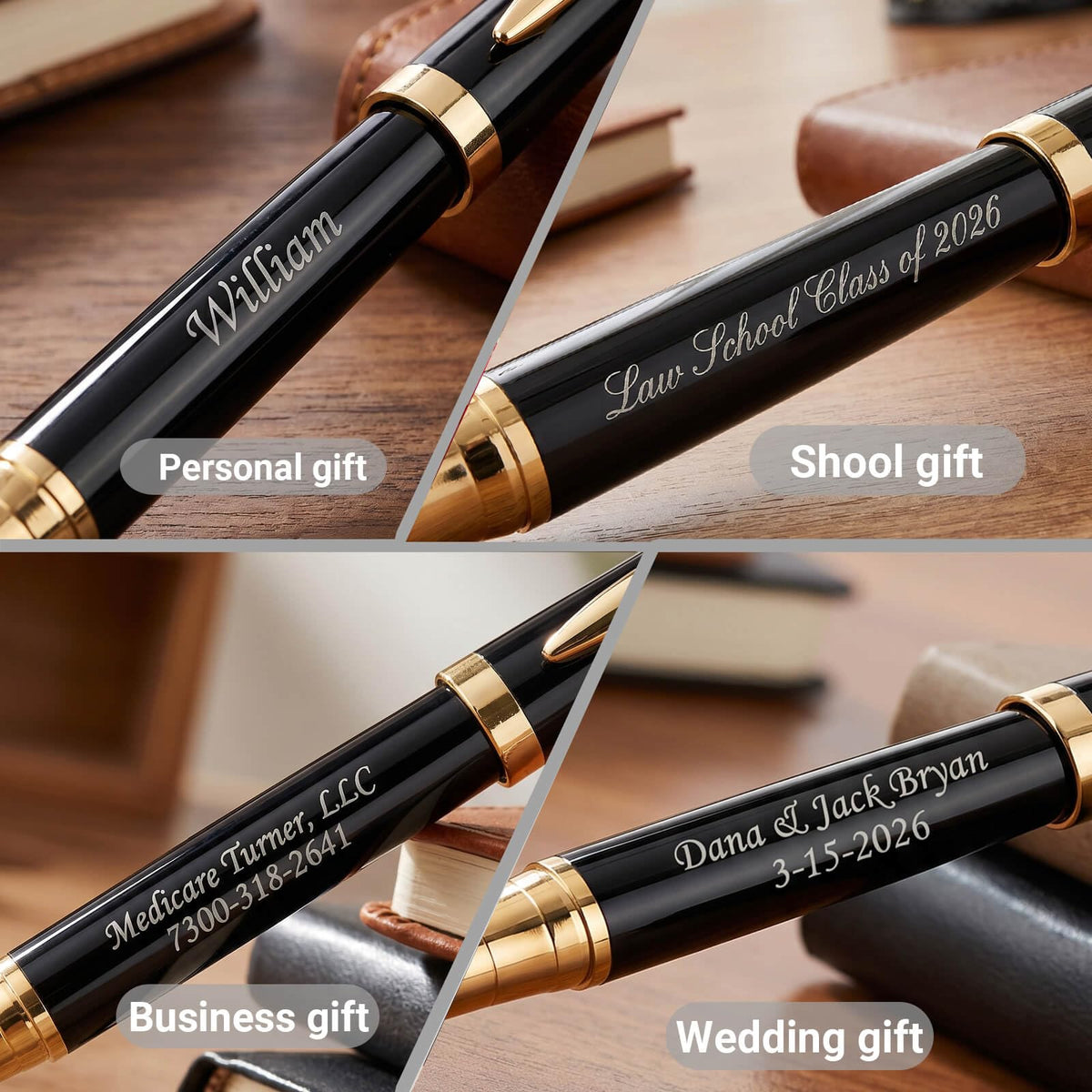 Ancolo Personalized Business Pens-Custom your Name or Message, Gift pens