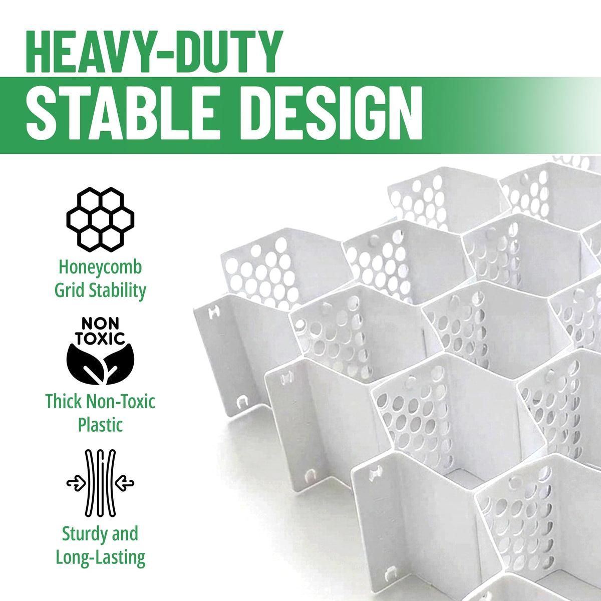 Evelots 8-Pack Honeycomb Drawer Organizers, 224 Cells, Expandable, White