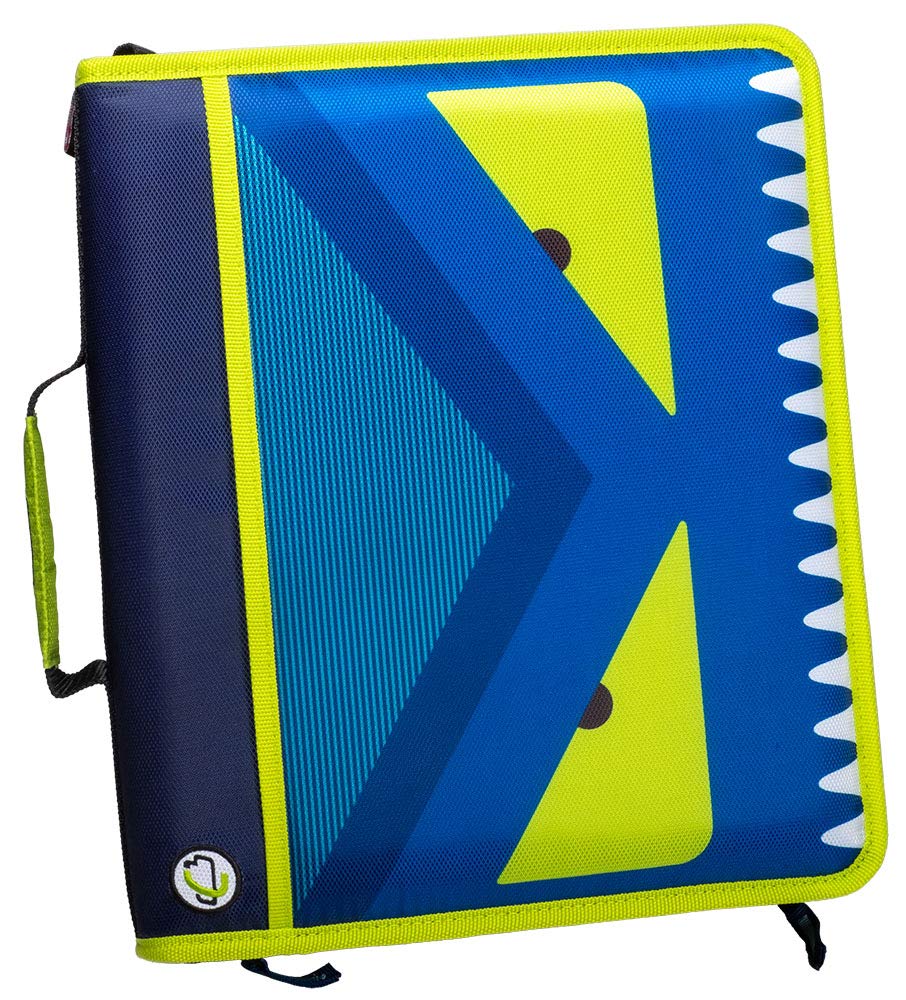 Case-it The Z Shape Zipper Binder - Two Binders in One - Double Sided 1.5 Inch D-Ring - Multiple