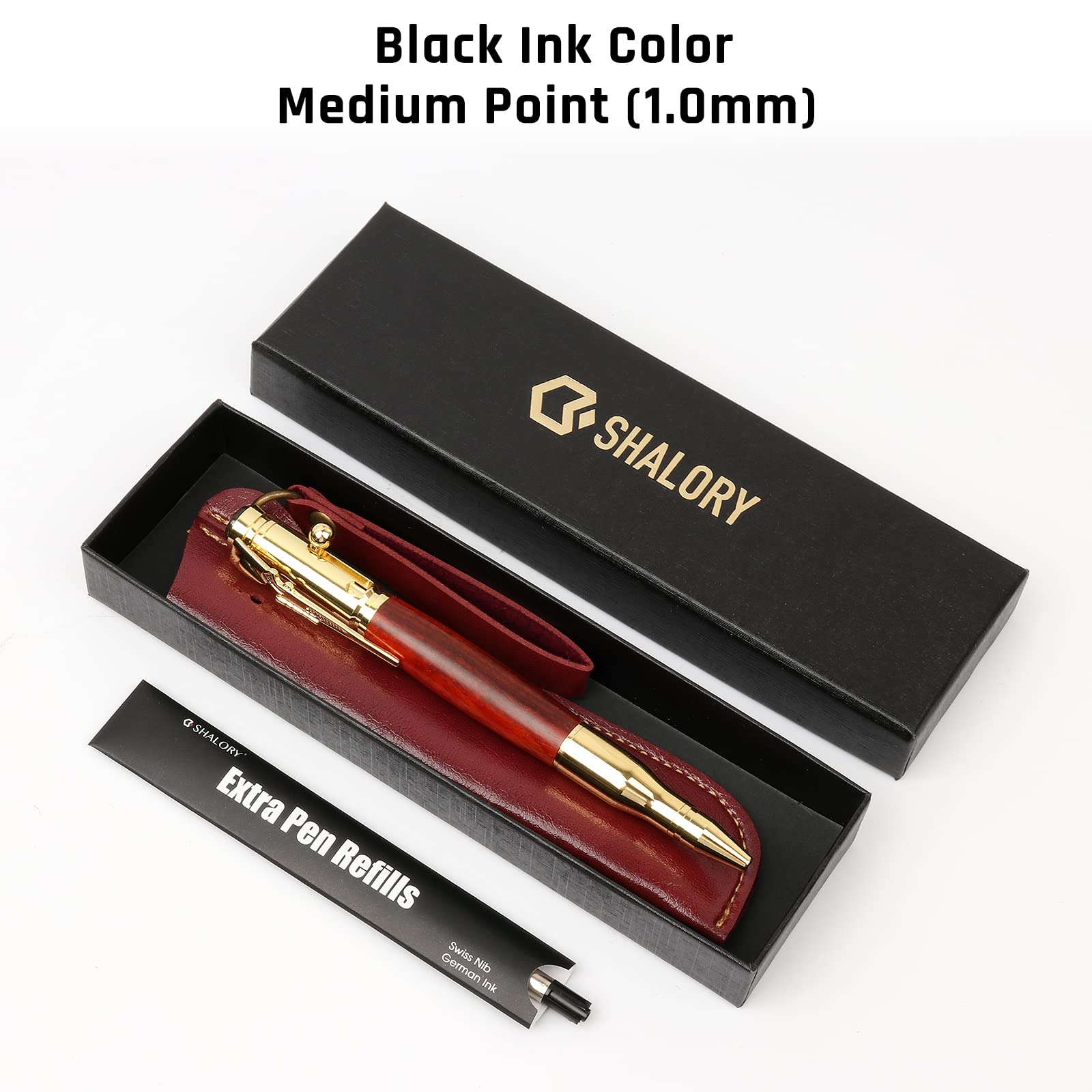 SHALORY Bolt Action Pen with Compass & Extra Refill, Christmas Gifts Thanksgiving Day Gift Cool