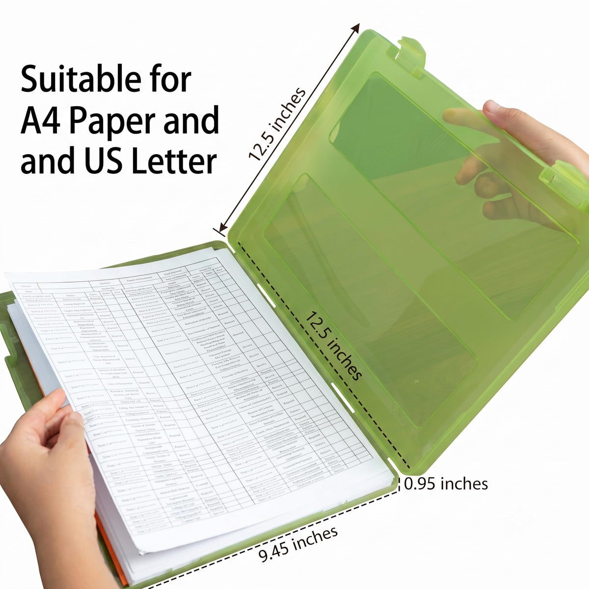 6 Packs A4 Paper Storage Boxes, 8.5 x 11 Plastic Portable Project Case for US letter Size and A4