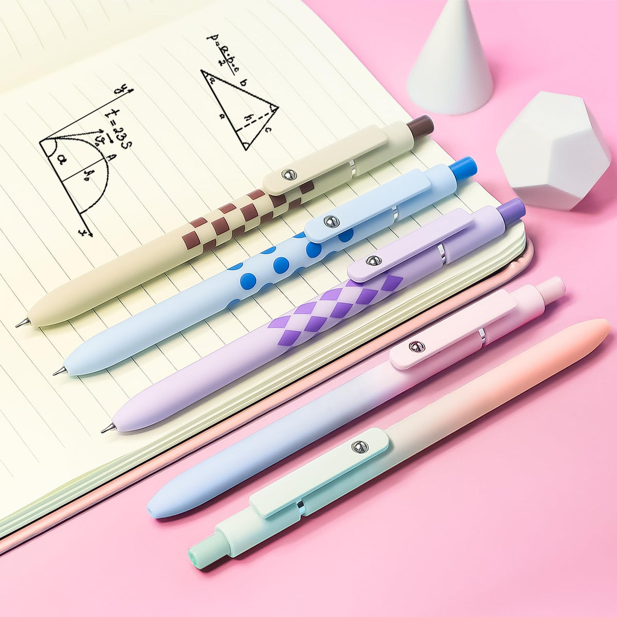YOXMJDB Gel Pens,10 Pcs Medium Point Smooth Writing Pens Cute Pens for Women, High-End Series 0.7mm