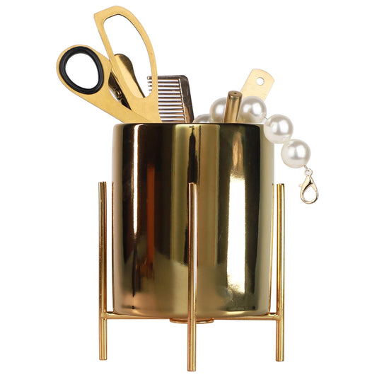 SIEBOLD Gold Pen Holder Pen cup & Pen Holders Desk Accessores