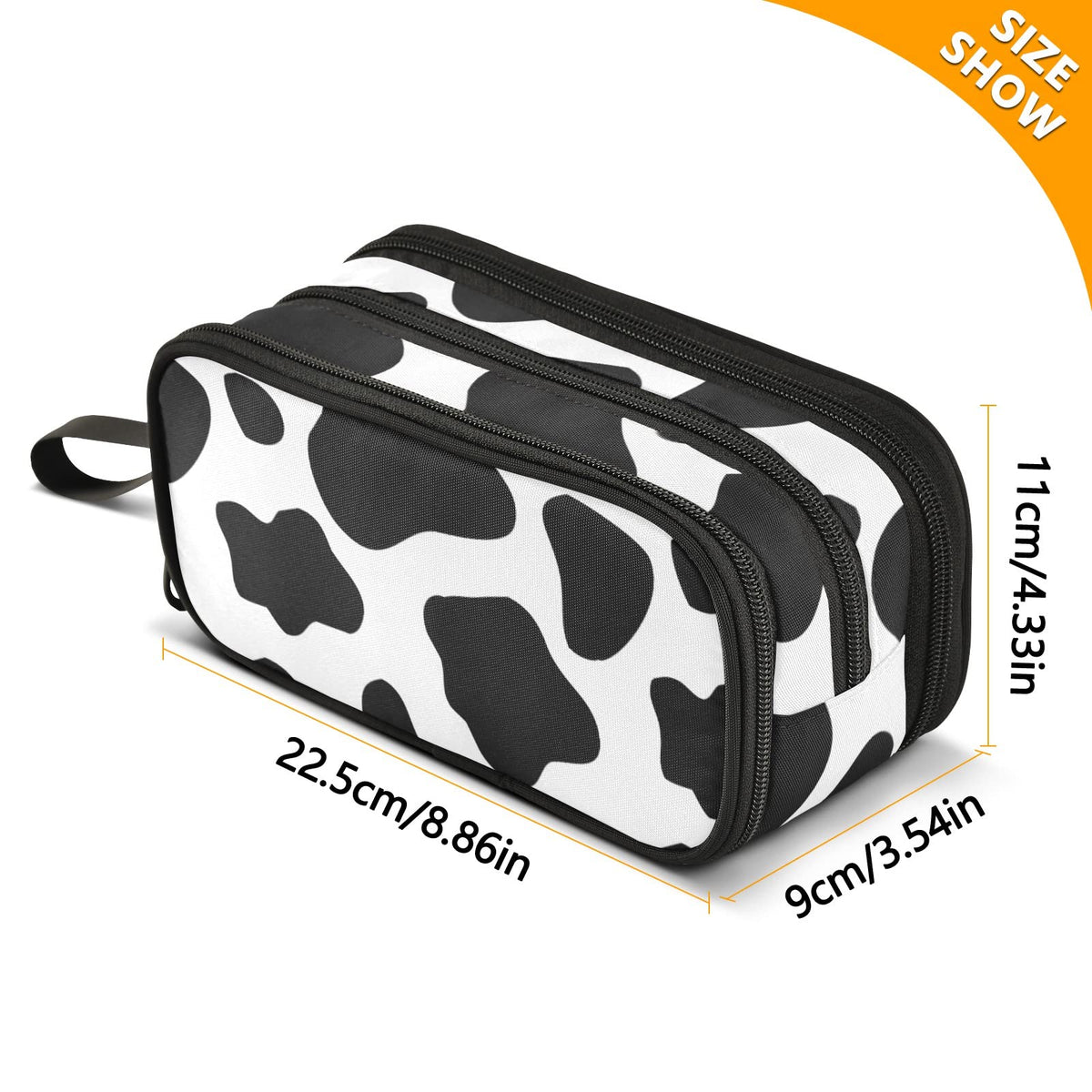 XUWU Cow Print Large Capacity Pencil Case Pencil Pouch Pen Box