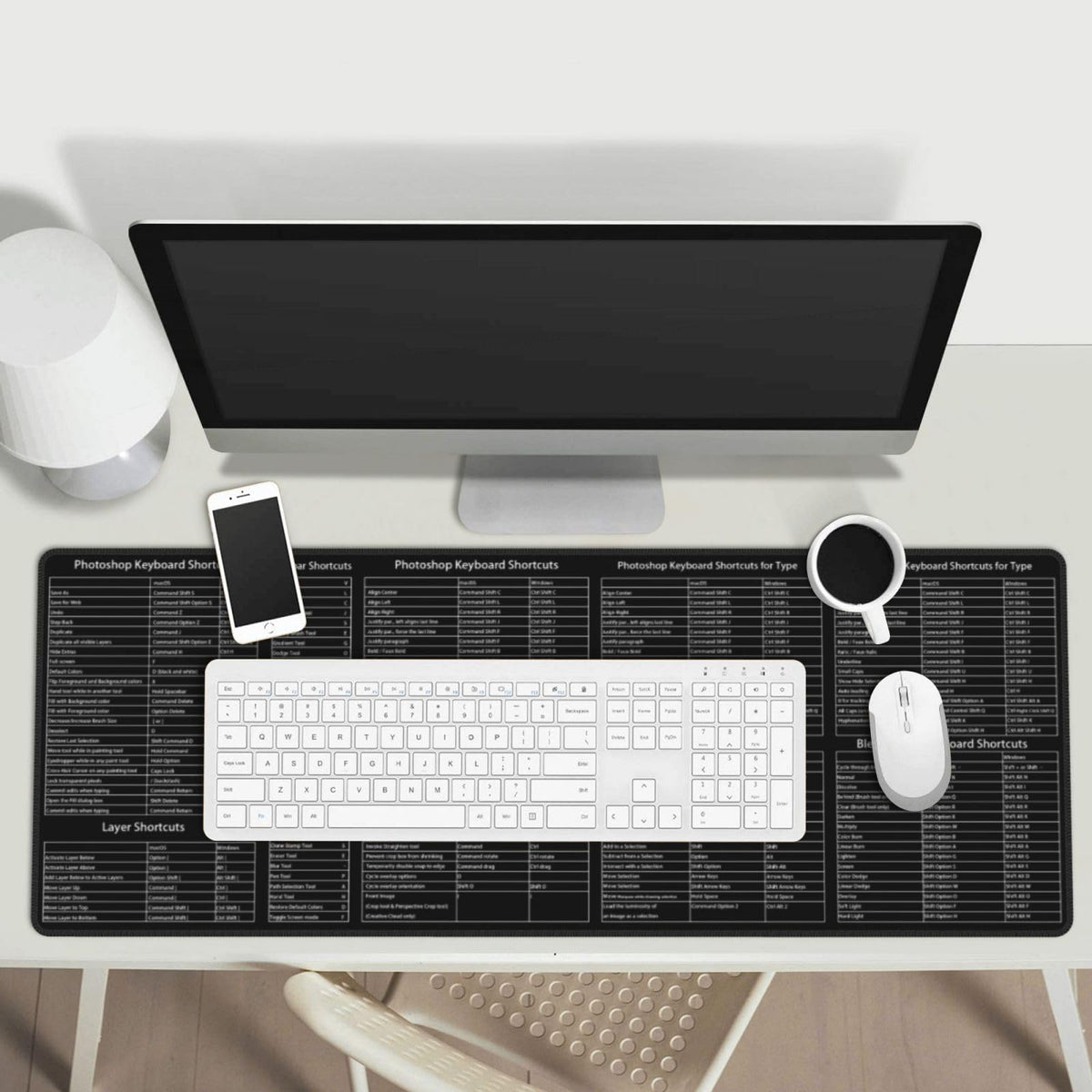 Sigouyinei Extra Large Desk Pad 31.5x12in Office Gaming Non-Slip Mouse Pad