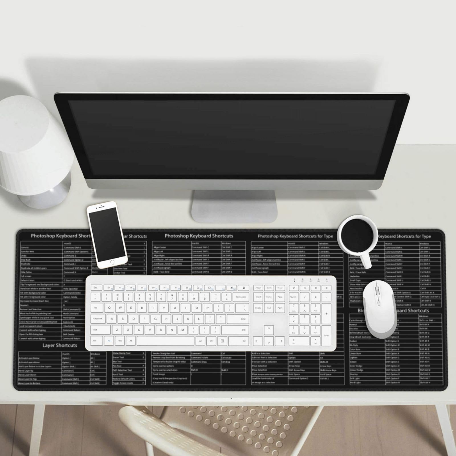Sigouyinei Extra Large Desk Pad 31.5x12in Office Gaming Non-Slip Mouse Pad
