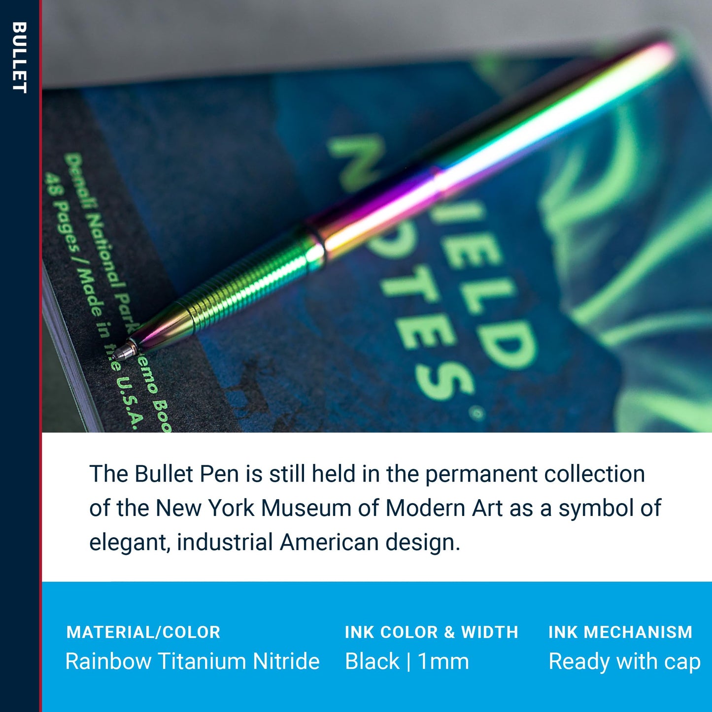 Fisher Space Pen Supernova Rainbow Titanium Nitride Ballpoint Bullet Pen
