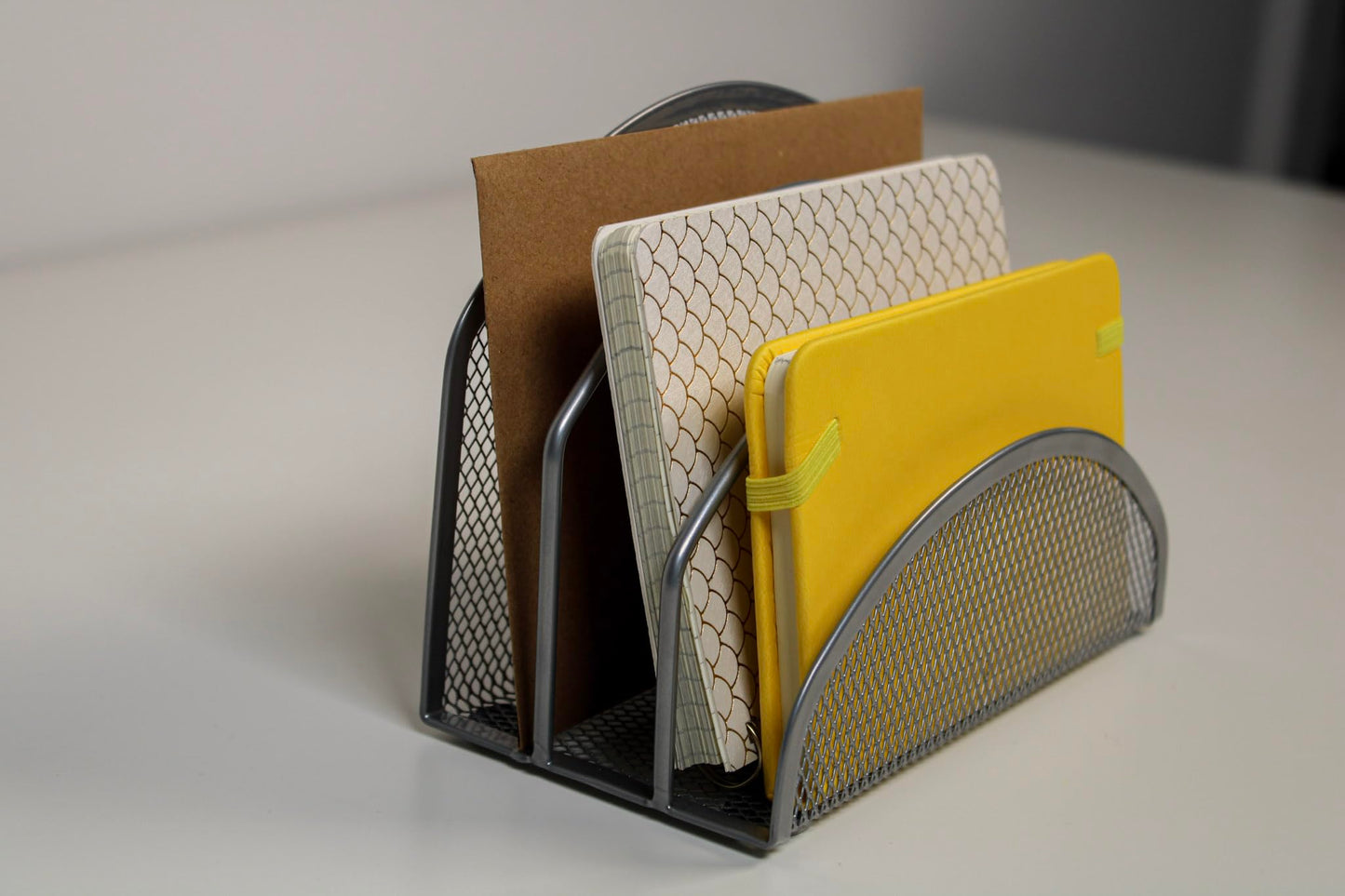 WEDO 65354 Office Letter Stand with 3 Compartments Wire Metal Silver
