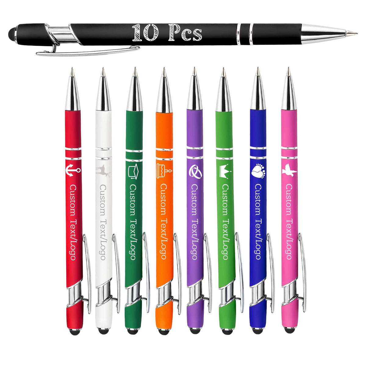 Xsersao Personalized Custom Pens with Name Logo Engraved Pen Customized Ballpoint Pens for Office