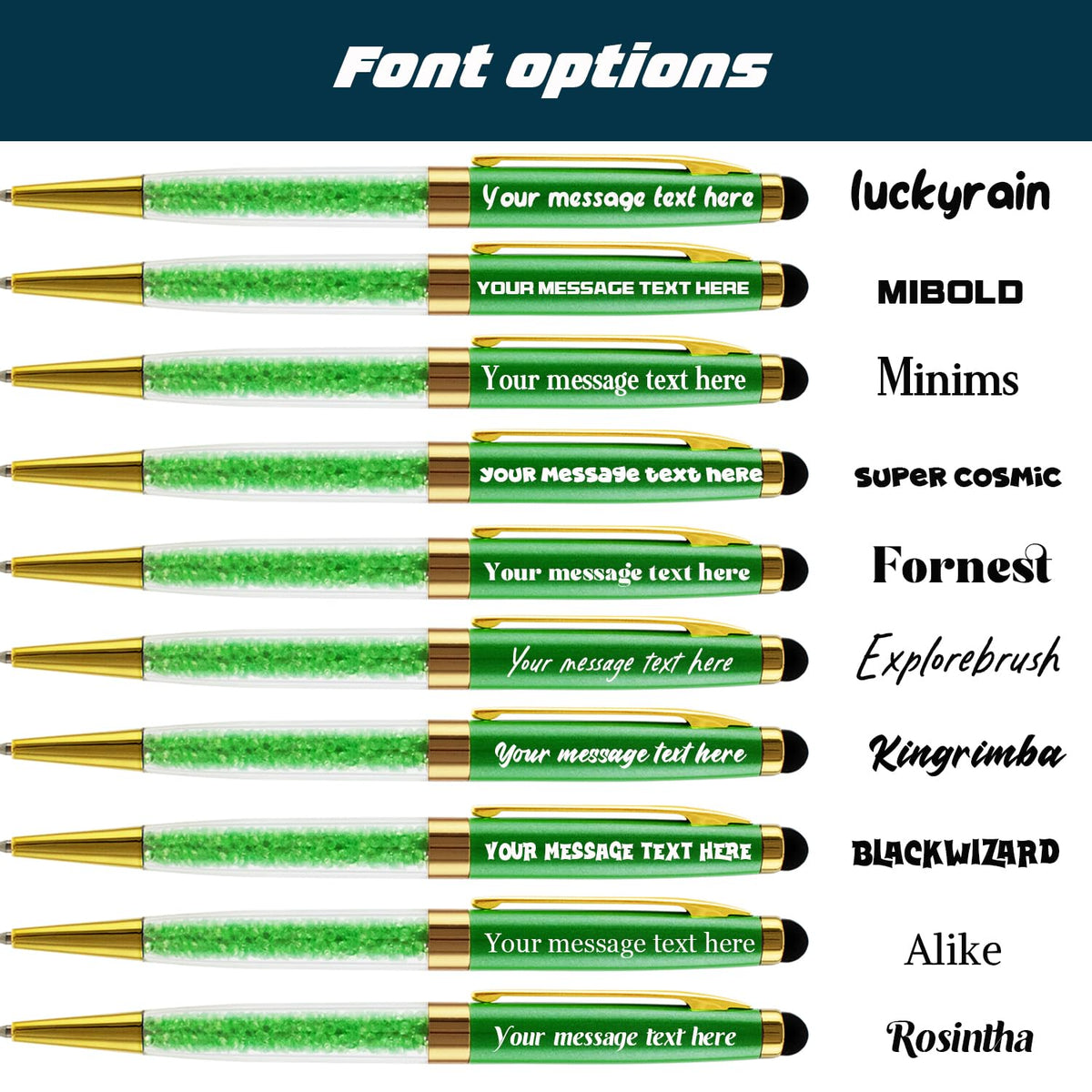 Yastar Personalized Pens Custom Engraved Ballpoint Pen with Stylus Tip