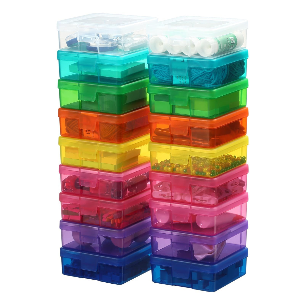 novelinks Plastic Small Storage Containers with Lids for Organizing