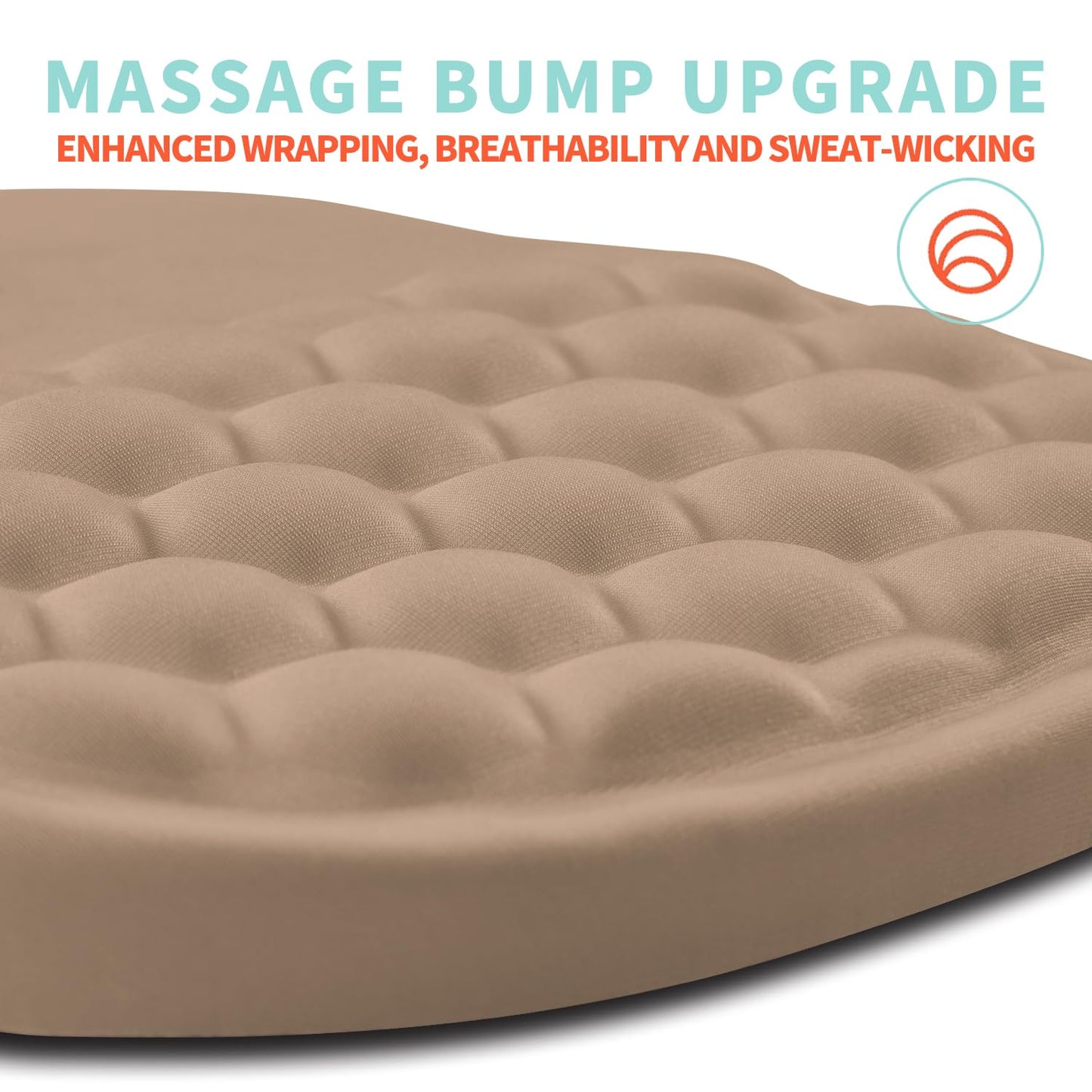 Kuosgm Ergonomic Mouse Pad Wrist Support with Memory Foam Massage Bulge, Carpal Tunnel Pain Relief