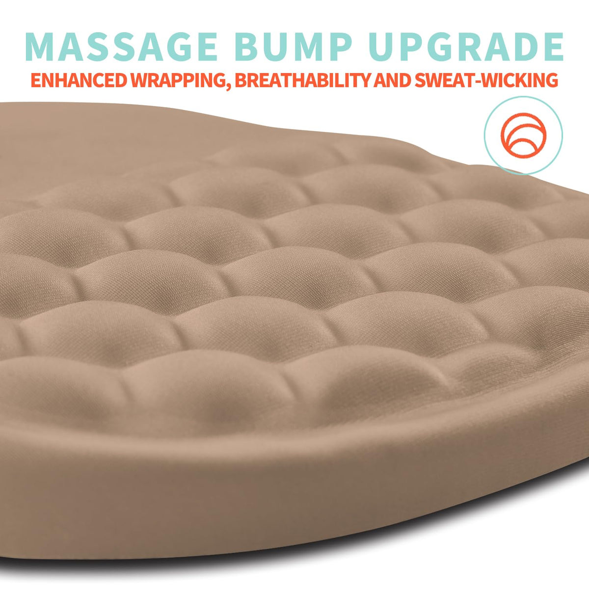Kuosgm Ergonomic Mouse Pad Wrist Support with Memory Foam Massage Bulge, Carpal Tunnel Pain Relief