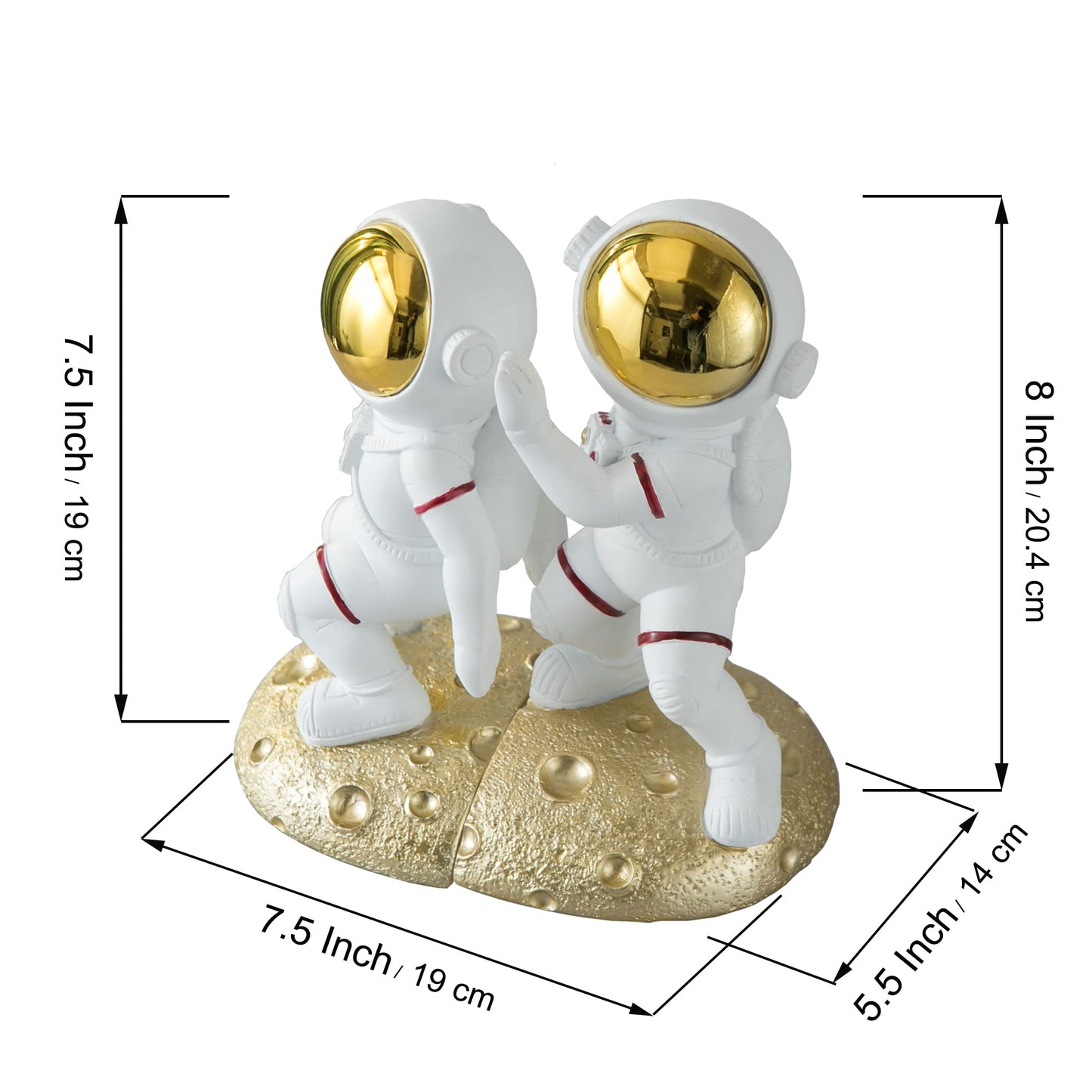 Banllis Space Bookends for Kids Room Nursery, Astronaut Themed Decor