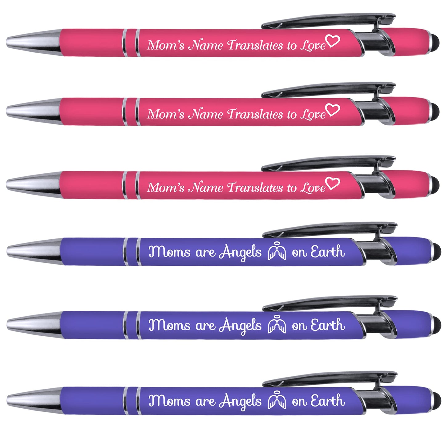 Greeting Pen Mom Comfort Feel Stylus Metal Pen Duo - 6 Pack (6080)