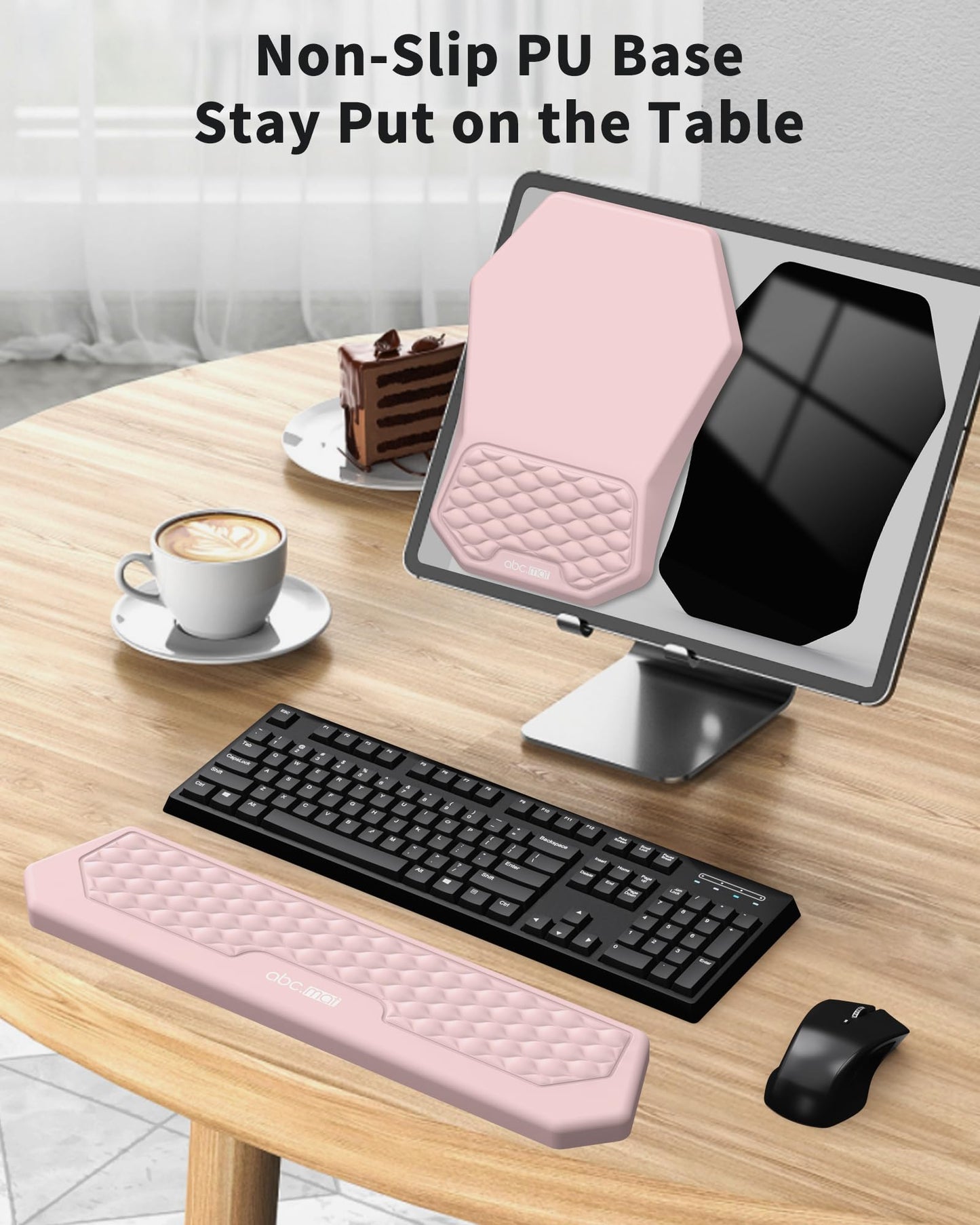 Ergonomic Mouse Pad with Wrist Rest & Keyboard Wrist Rest Support Set