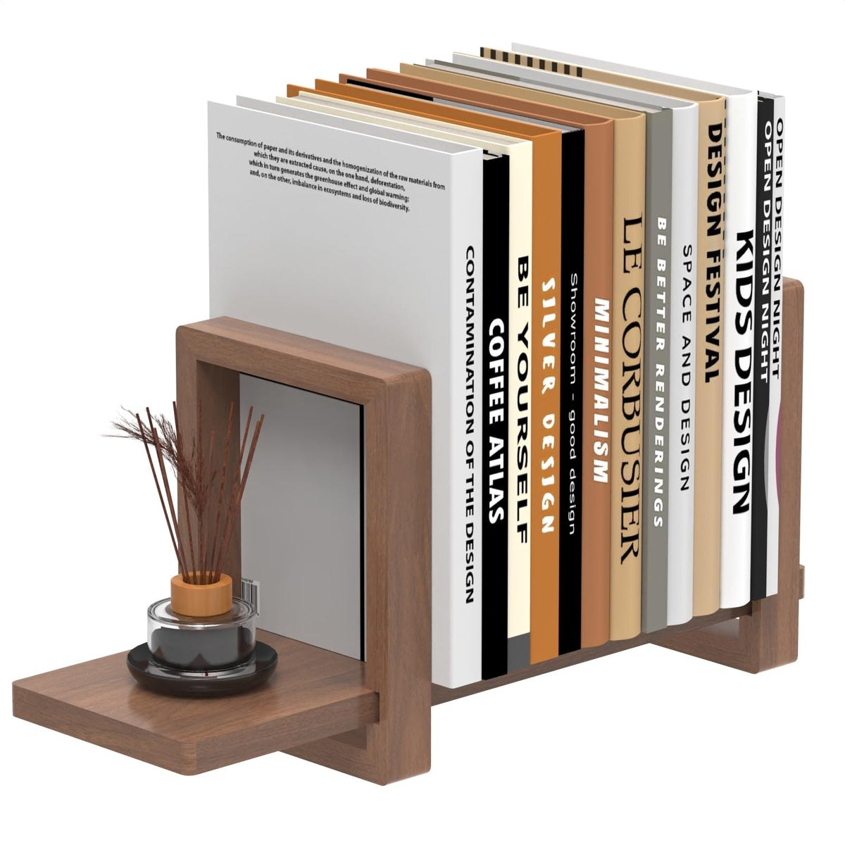 Adjustable Desktop Bookshelf Wooden Desk Book Holder Organizer Tabletop Bookshelf Mini Book Shelf