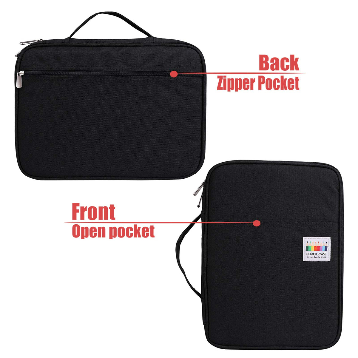 AYVANBER Colored Pencil Case 220 Slots Gel Pens Holder Waterproof Organizer Bag Portable Artist