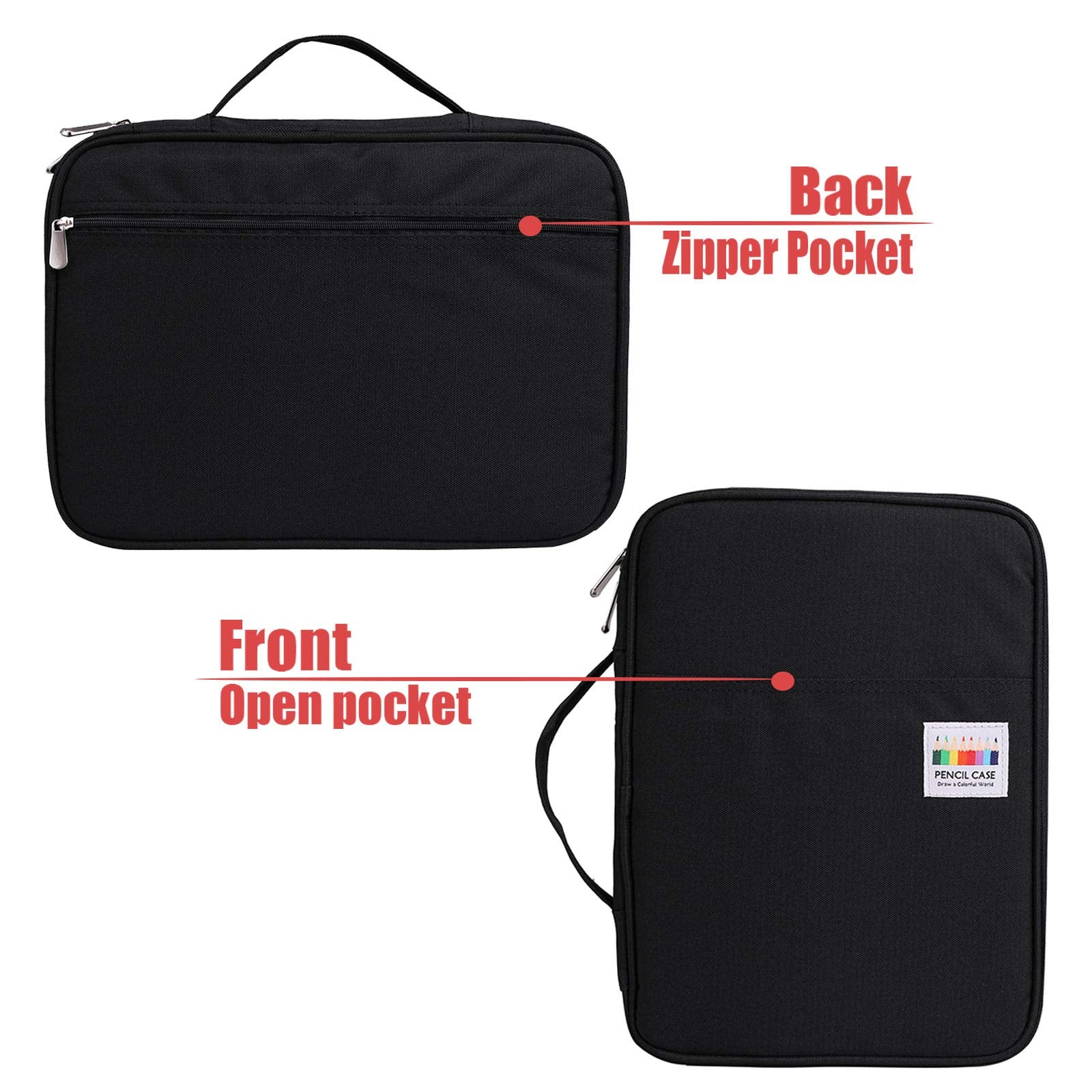 AYVANBER Colored Pencil Case 220 Slots Gel Pens Holder Waterproof Organizer Bag Portable Artist