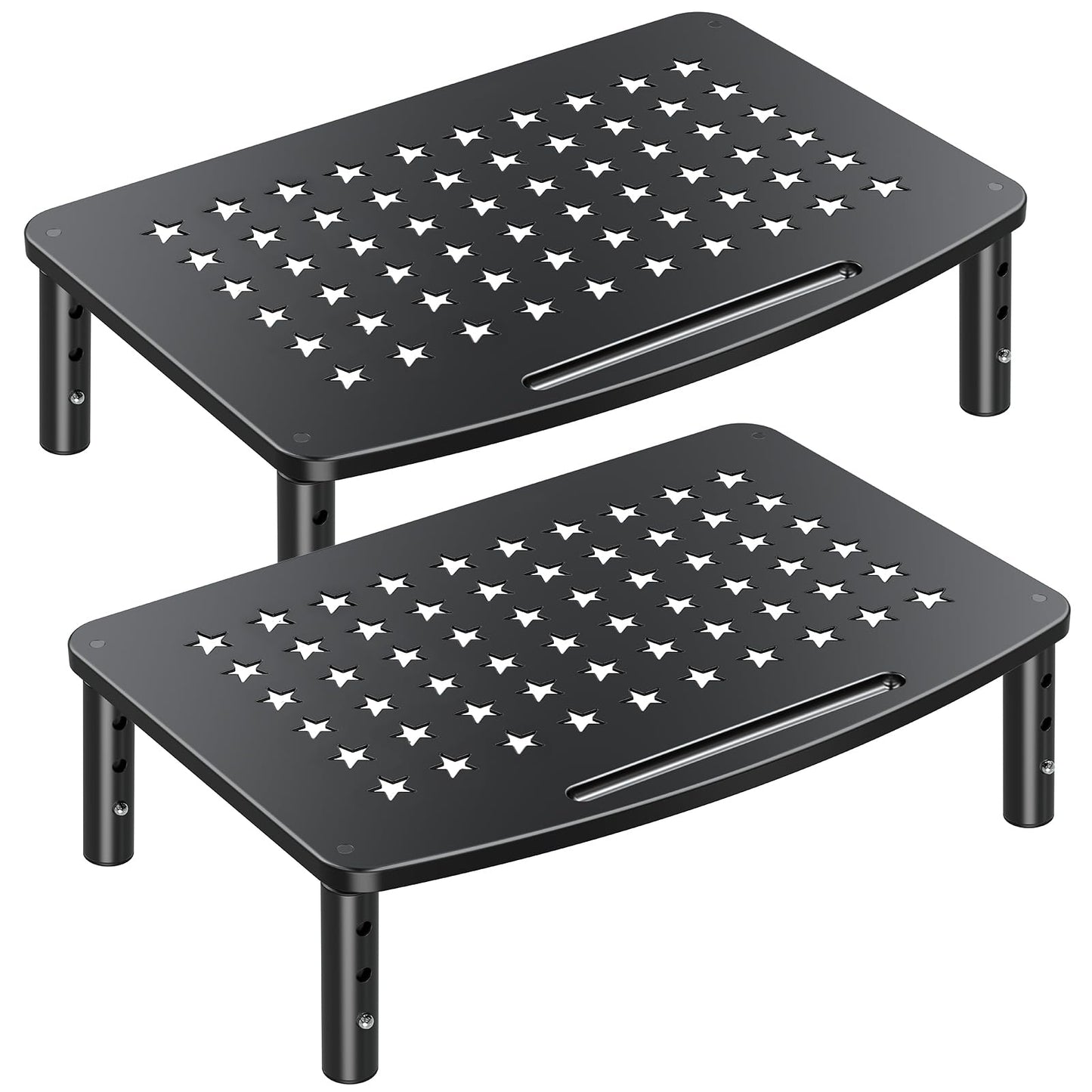 Zimilar 2 Pack Monitor Stands Risers, 3 Height Adjustable Monitor Riser
