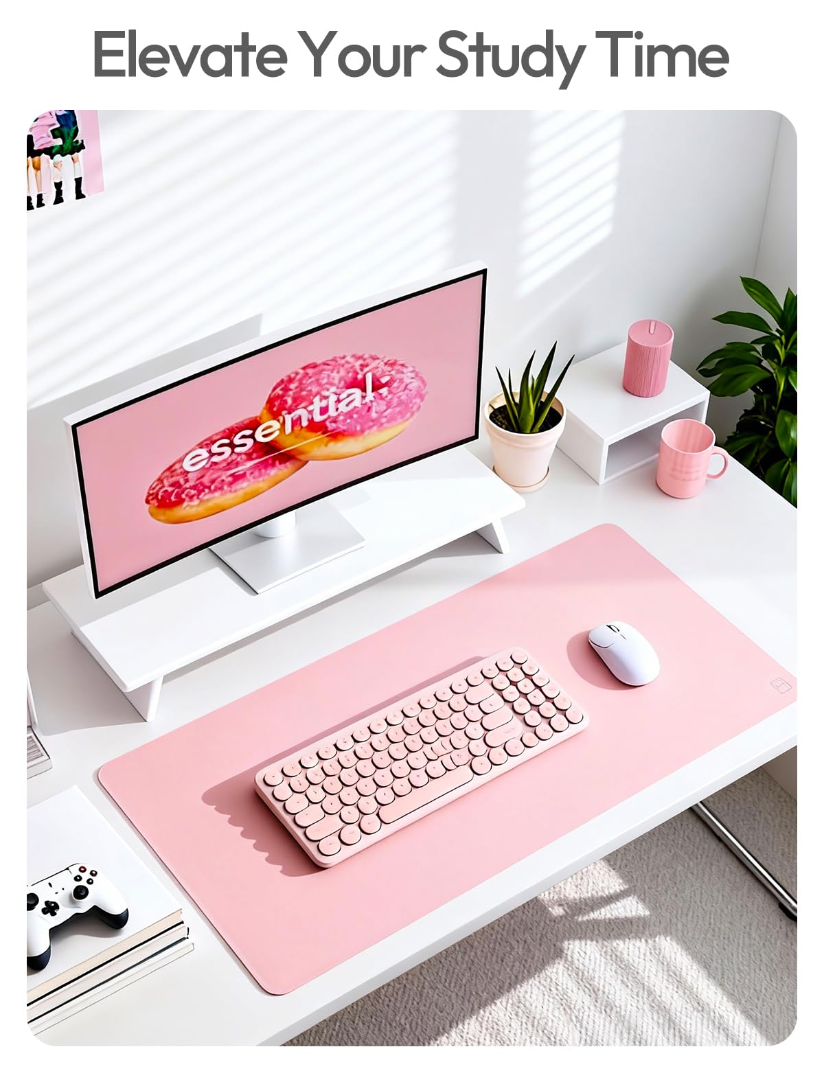 YSAGi Leather Desk Protector, Office Mat, Large Mouse Mat, Non-Slip PU Leather Blotter, Laptop Pad