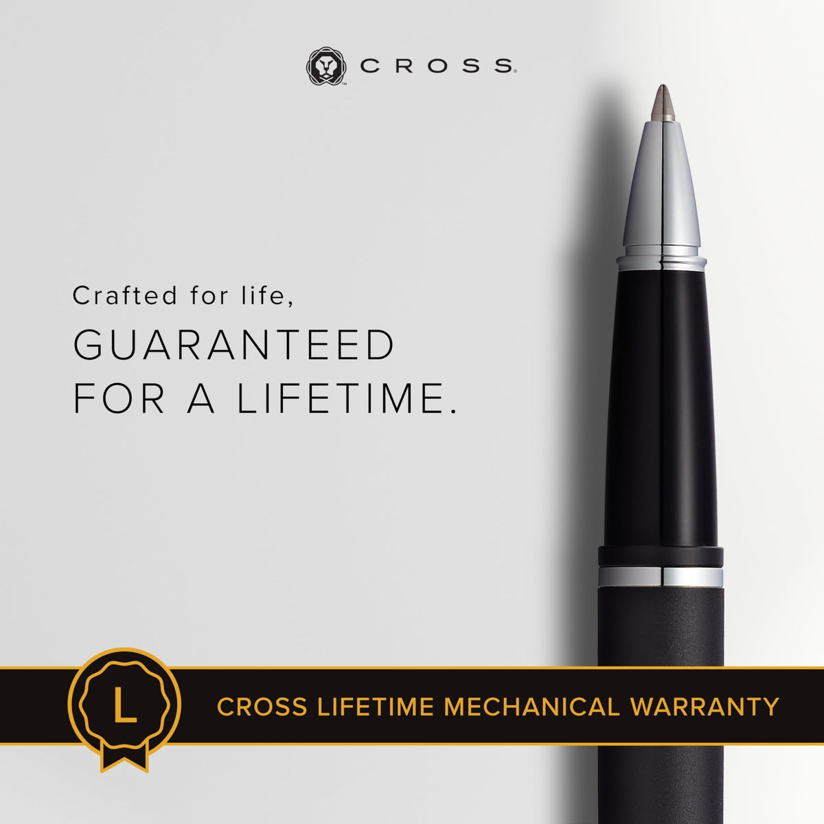 Cross Calais Rollerball Pen, Matte Black, Medium Point, Black Ink