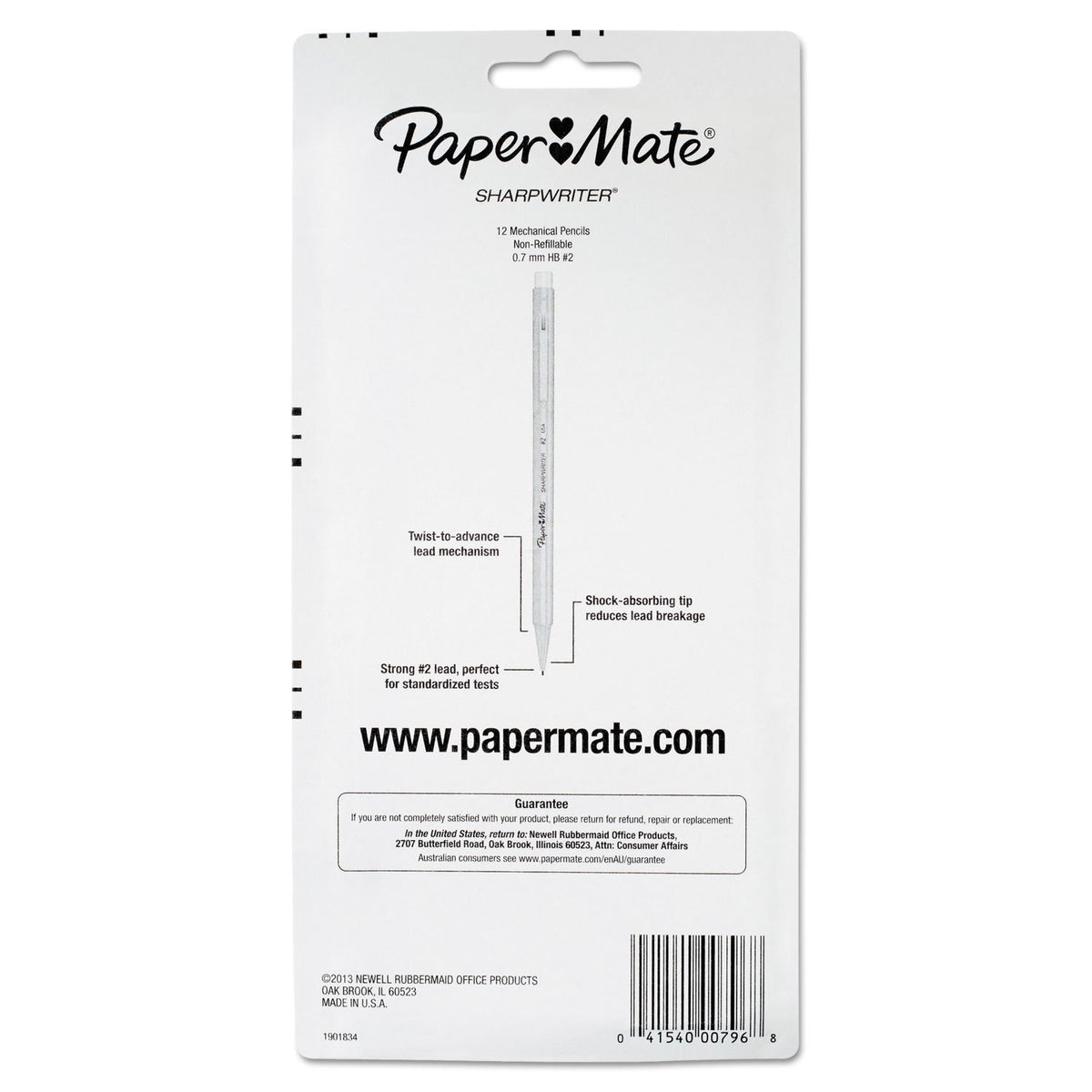 Paper Mate Glass Black Cushion Point Pen, 1 Dozen