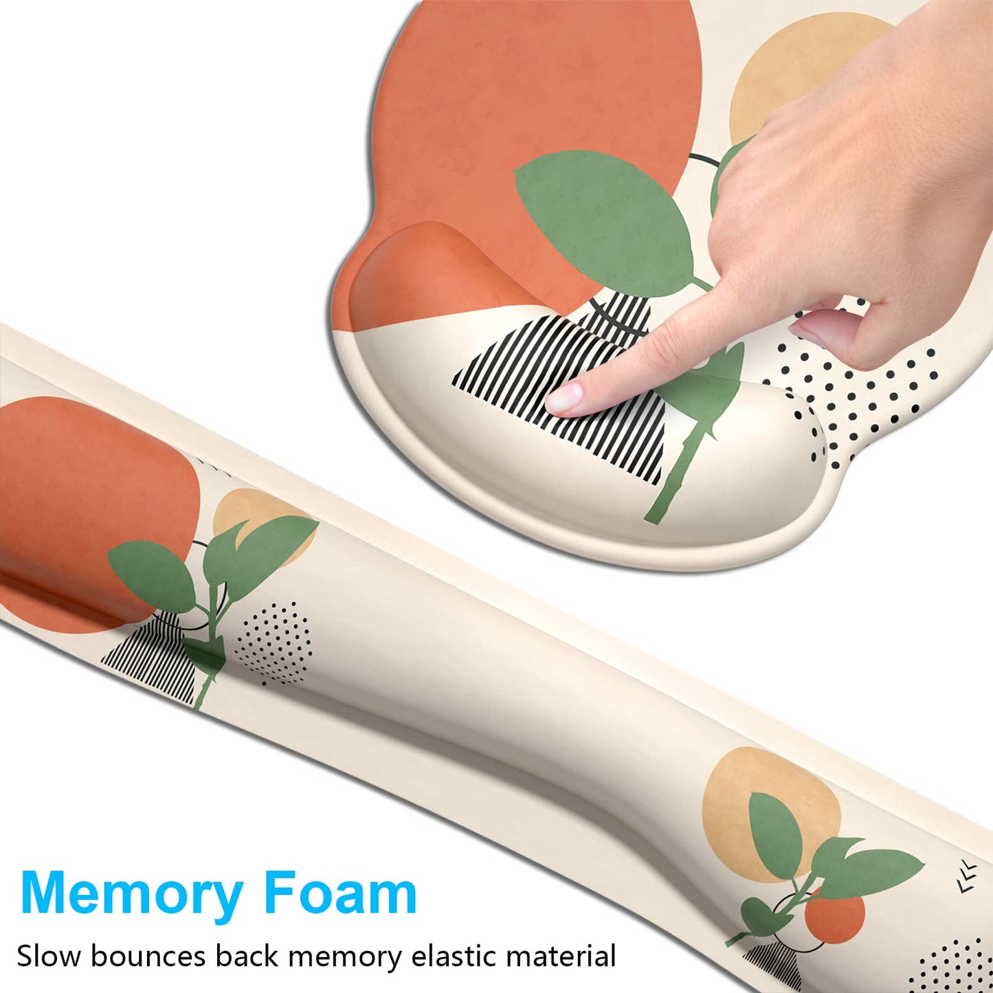Dapesuom Keyboard Wrist Rest and Mouse Pad with Wrist Support, Memory Foam Cushion for Keyboard and