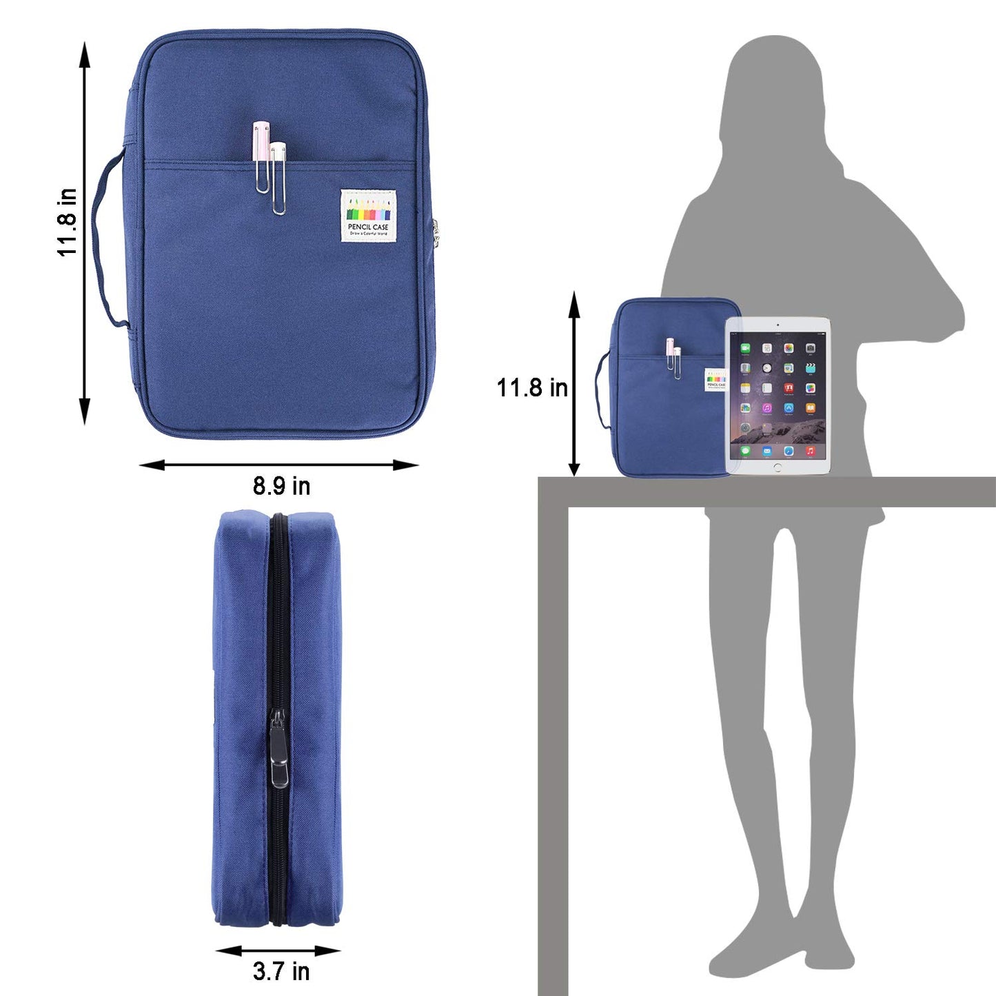 YOUSHARES 220 Slots Colored Pencil Case, 145 Slots Gel Pens fo Coloring Case Organizer, Handy